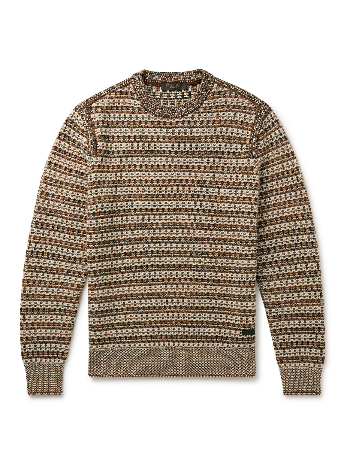 Loro Piana Mancora Slim-fit Cashmere Jumper In Brown