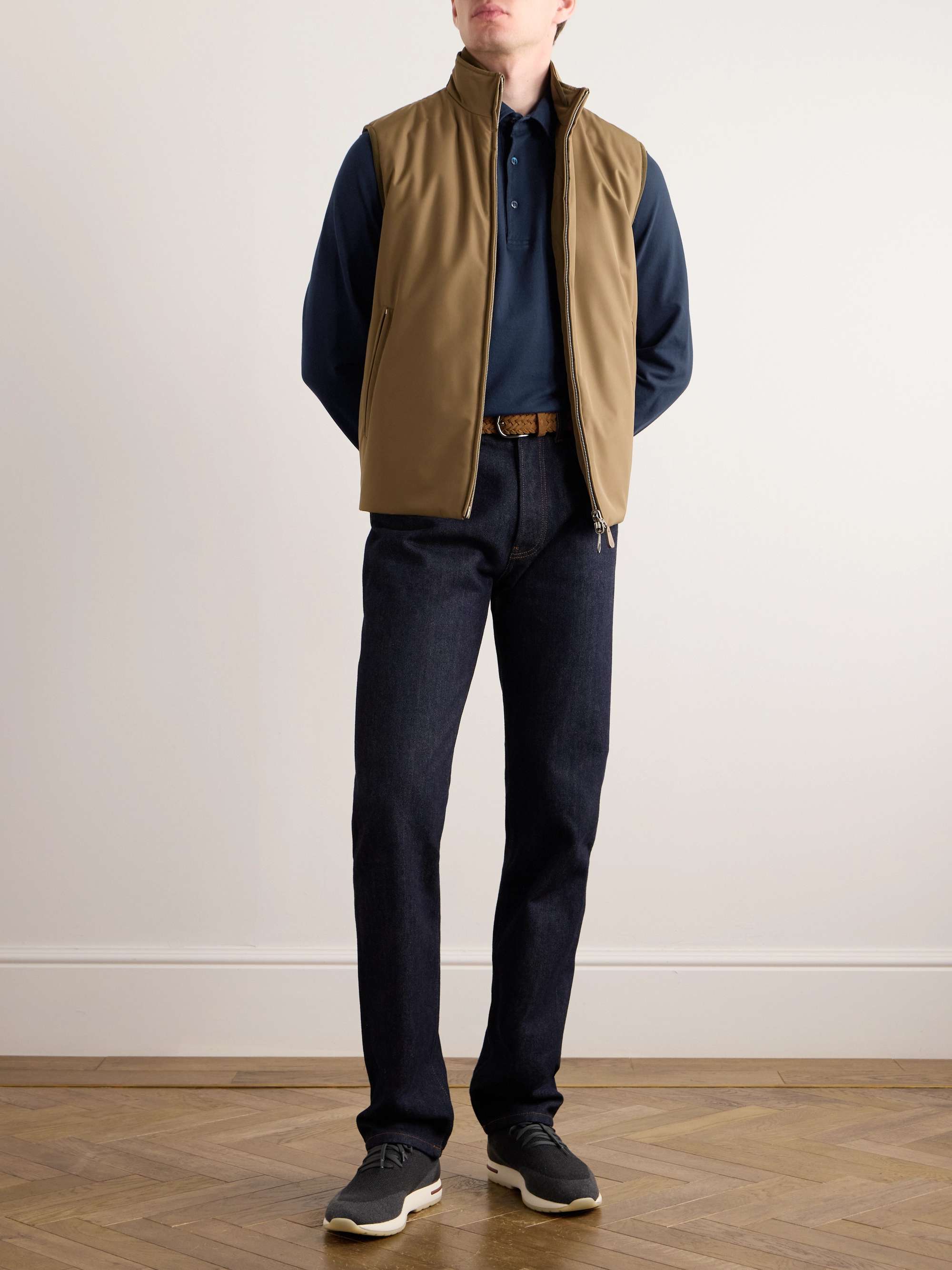 LORO PIANA Cotton-Piqué Polo Shirt