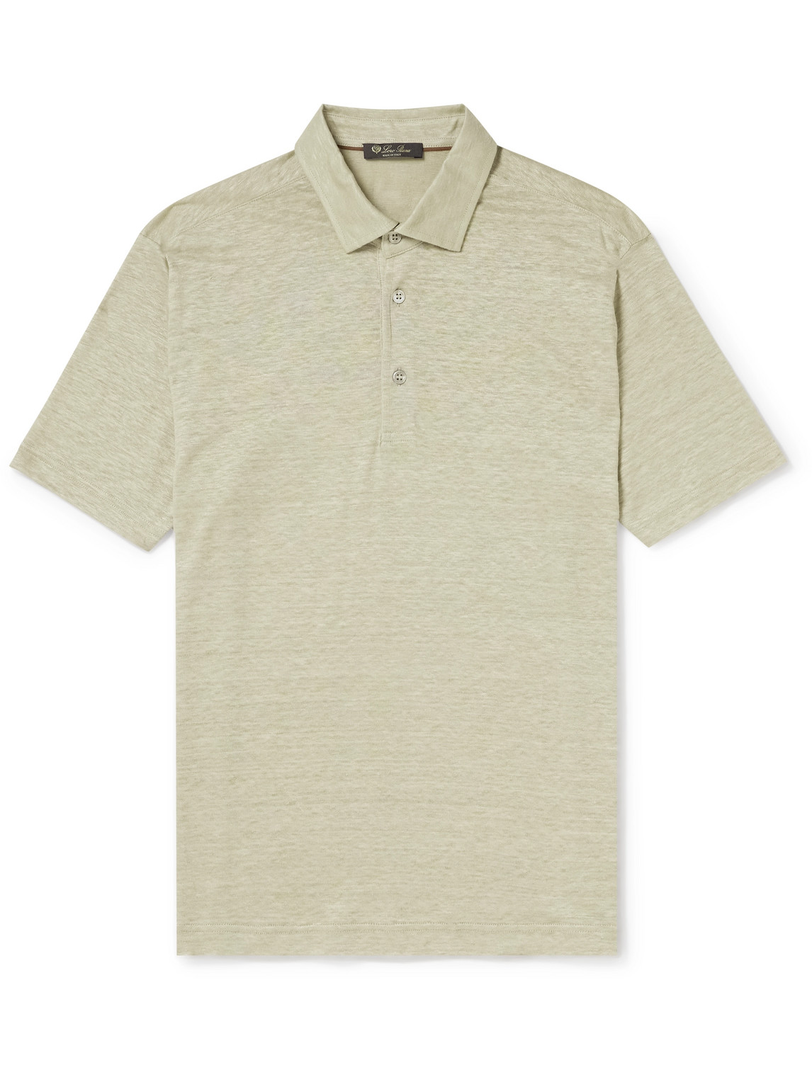 Loro Piana Linen Polo Shirt In Brown