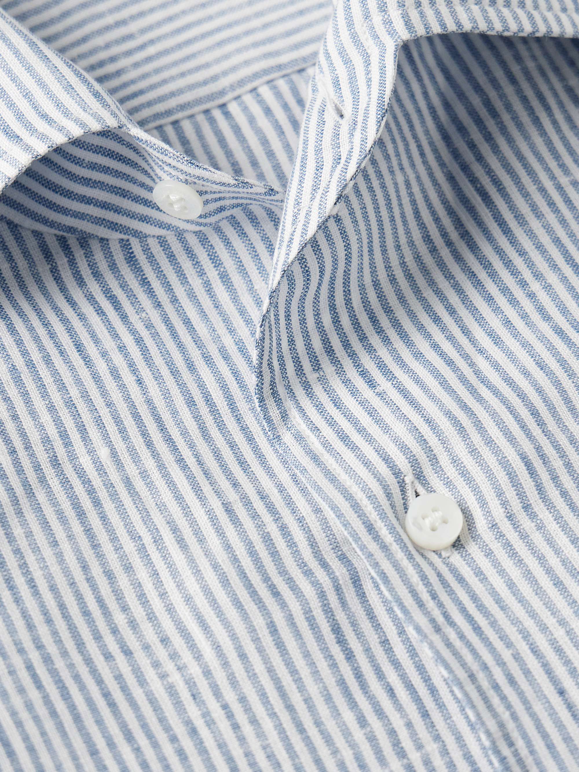 LORO PIANA Striped Linen Shirt