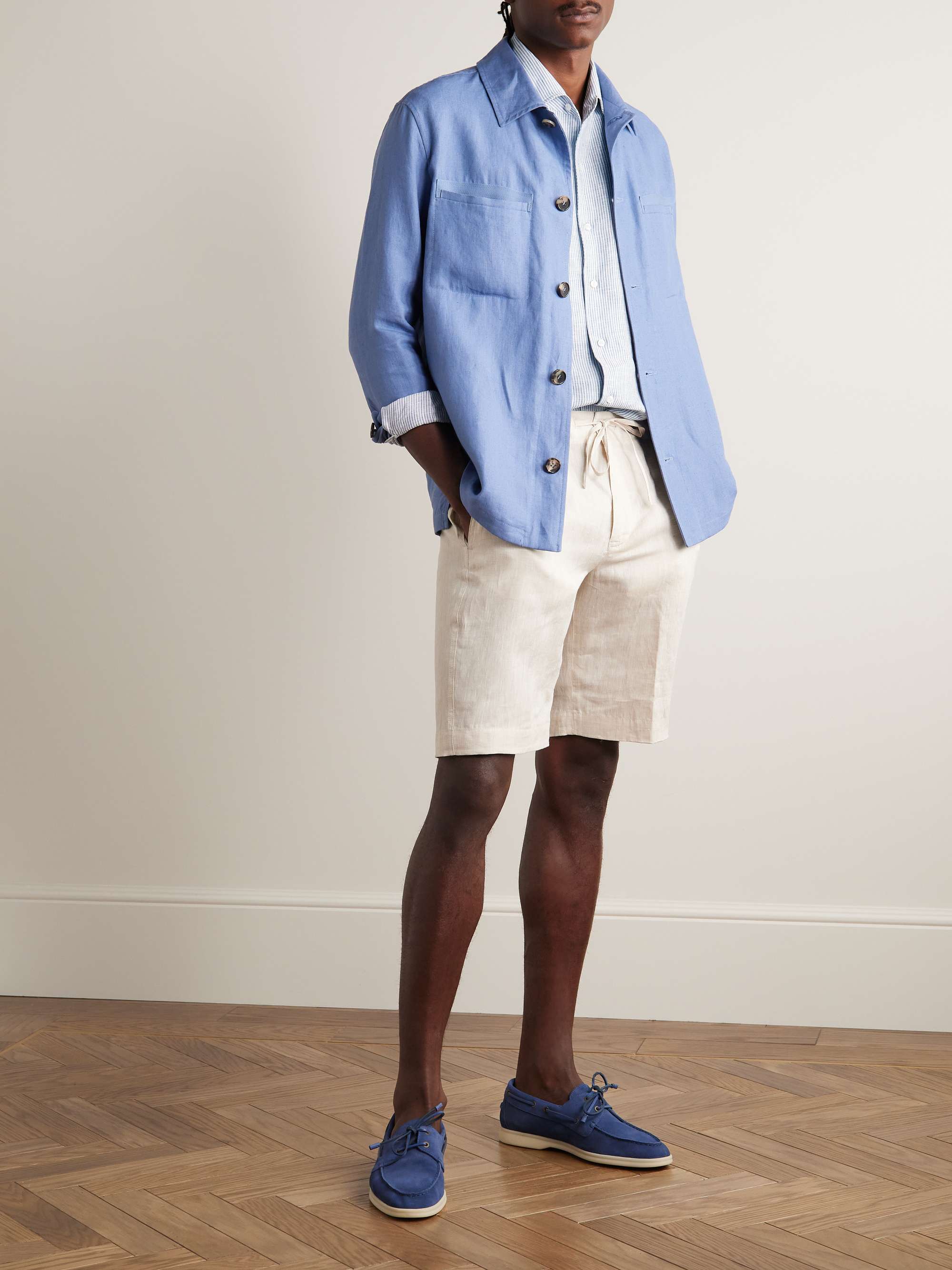 LORO PIANA Striped Linen Shirt