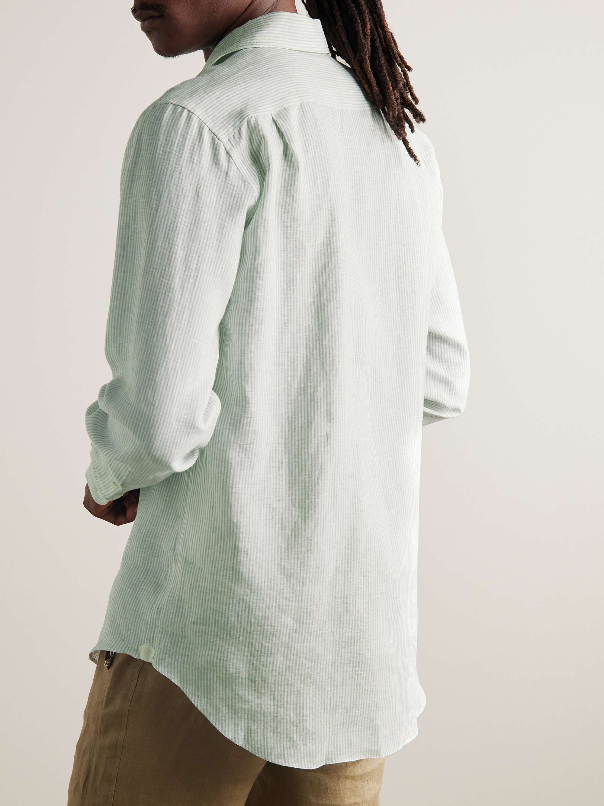 LORO PIANA Striped Linen Shirt
