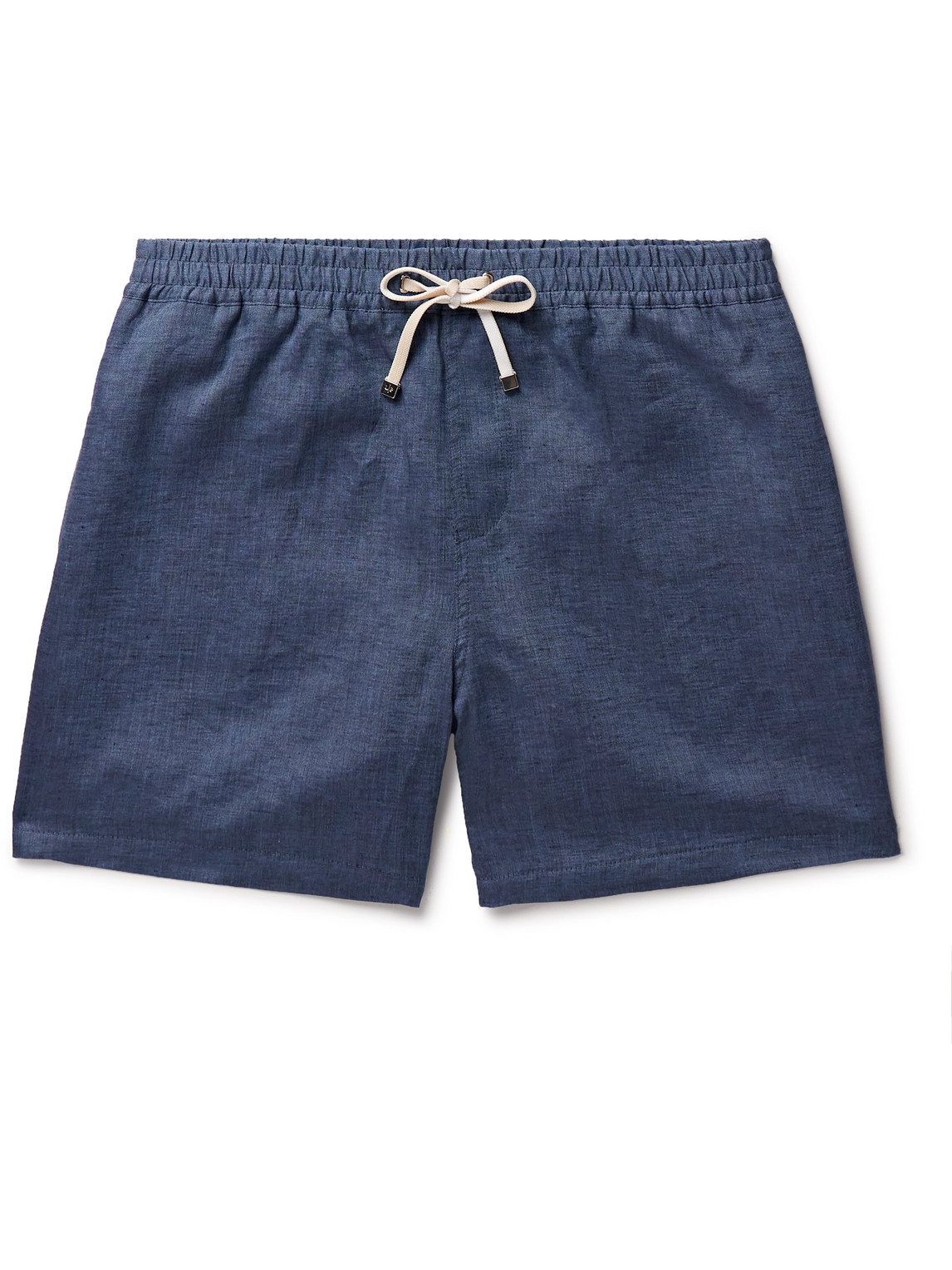 Arizona Straight-Leg Linen Drawstring Bermuda Shorts