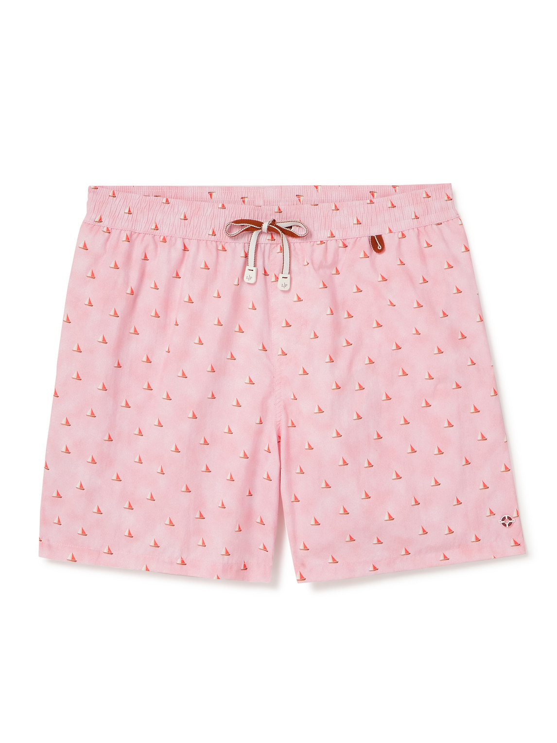 Loro Piana Bay Straight-leg Mid-length Printed Swim Shorts In Pink