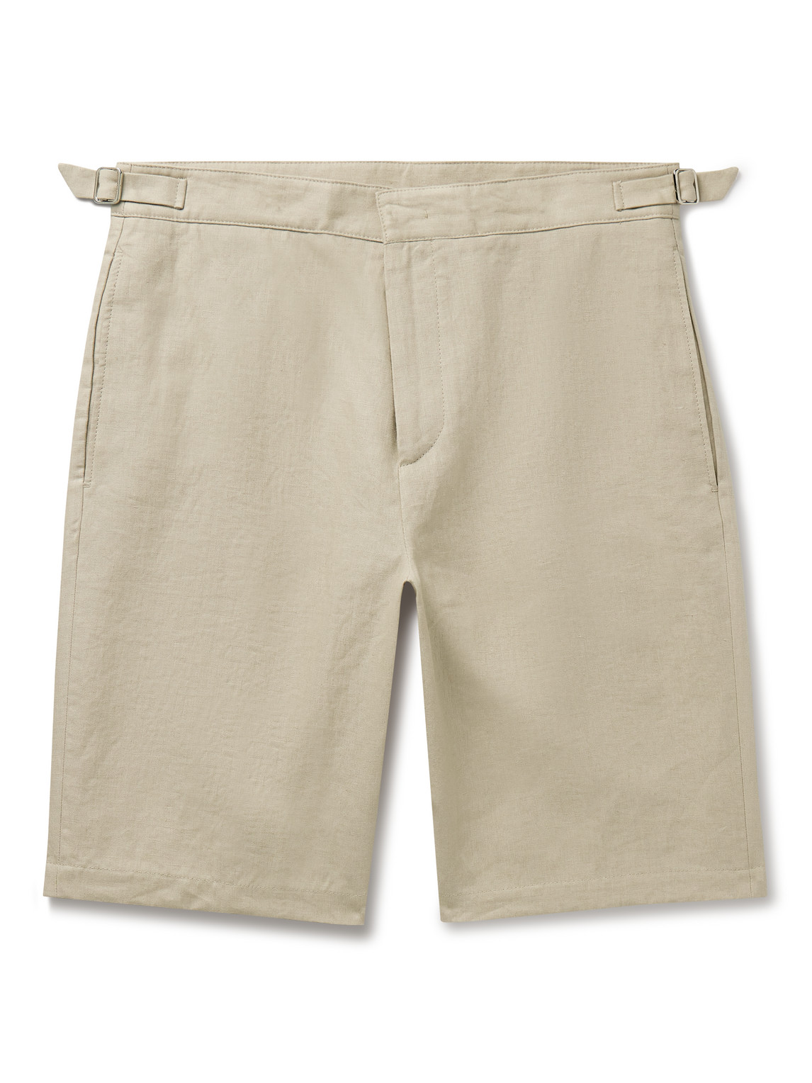 Loro Piana Majuro Straight-leg Linen Bermuda Shorts In Neutrals