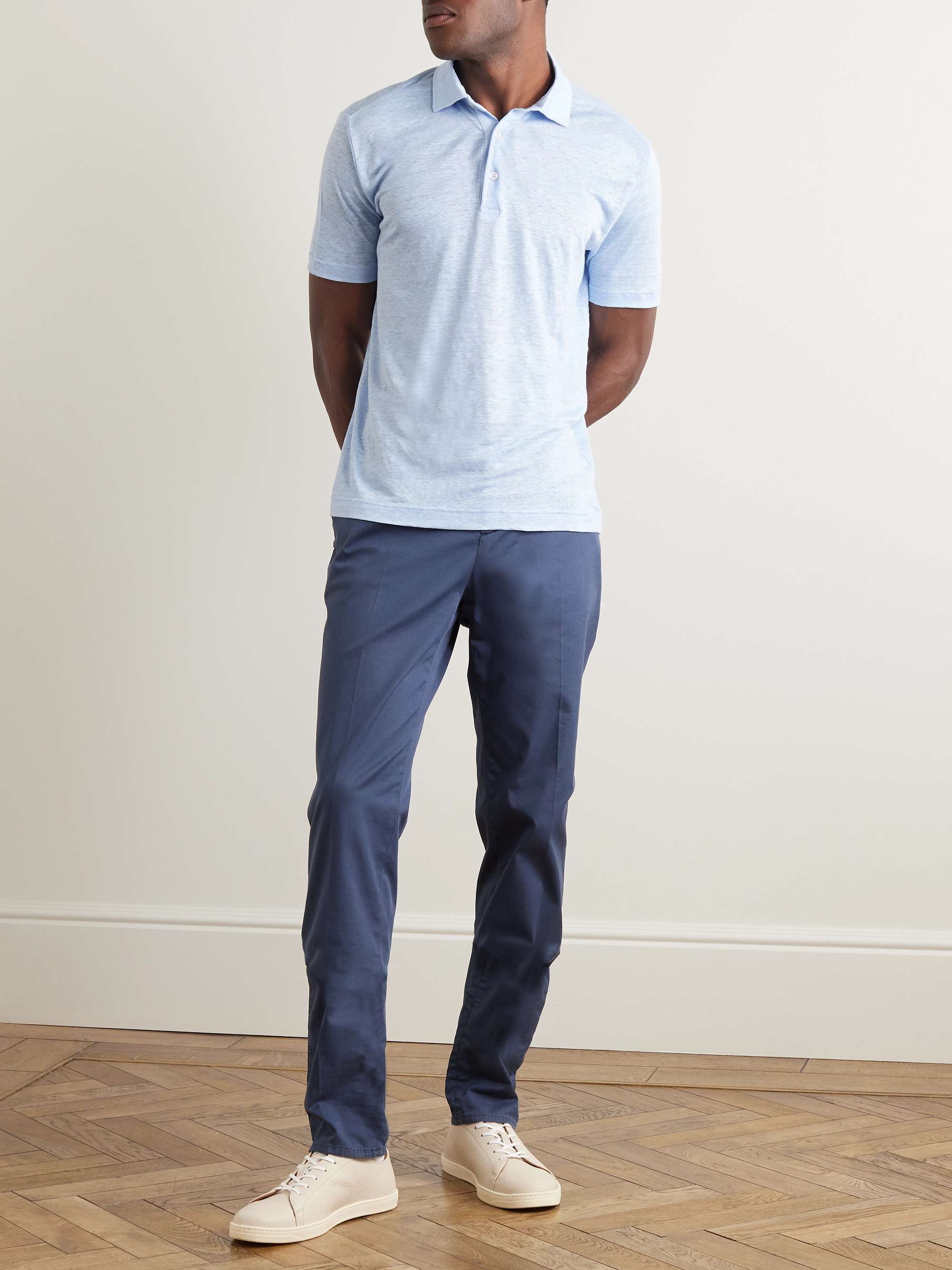 LORO PIANA Linen-Jersey Polo Shirt for Men | MR PORTER
