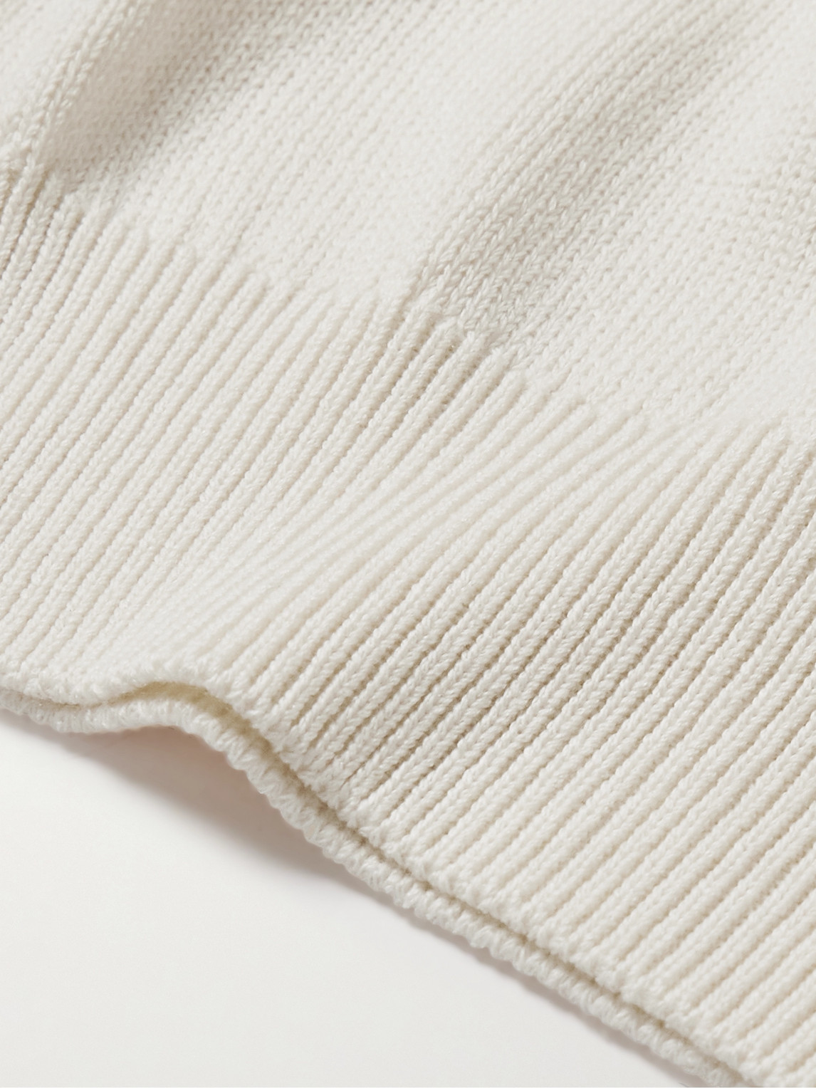 Shop Loro Piana Cotton And Silk-blend Sweater In White