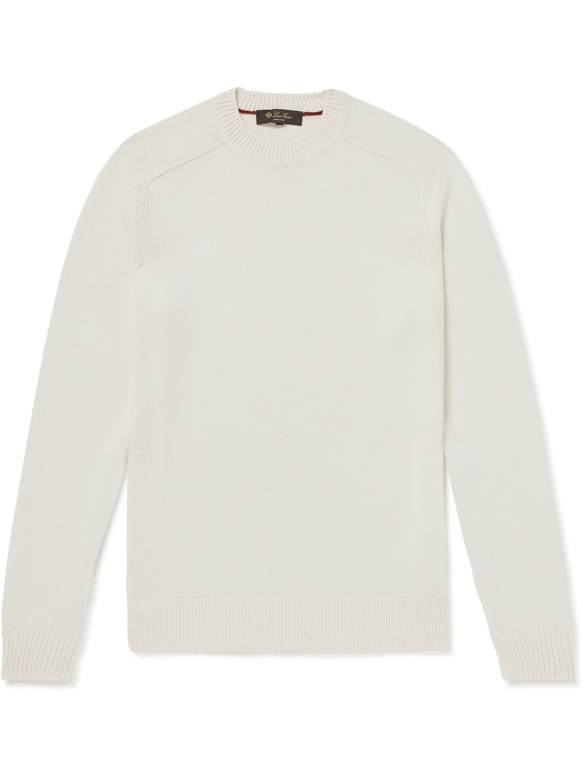 Loro Piana Cotton And Silk-blend Sweater In White