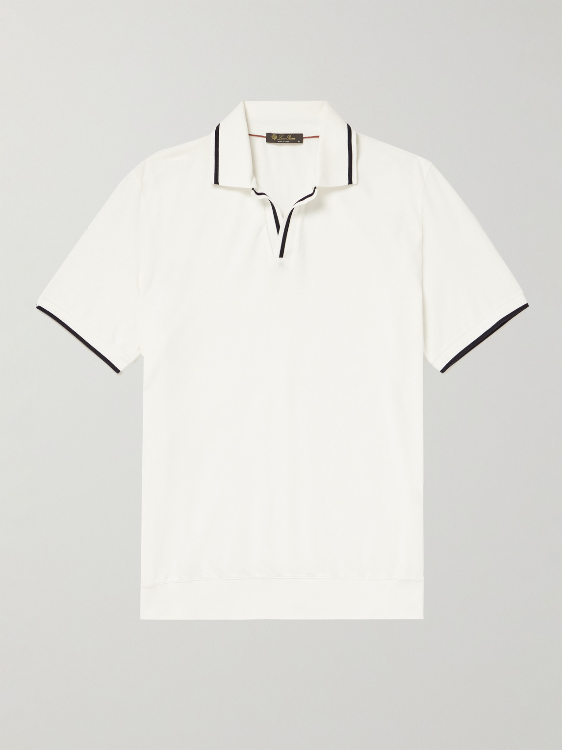 Loro Piana Contrast-Tipped Cotton Polo Shirt - Men