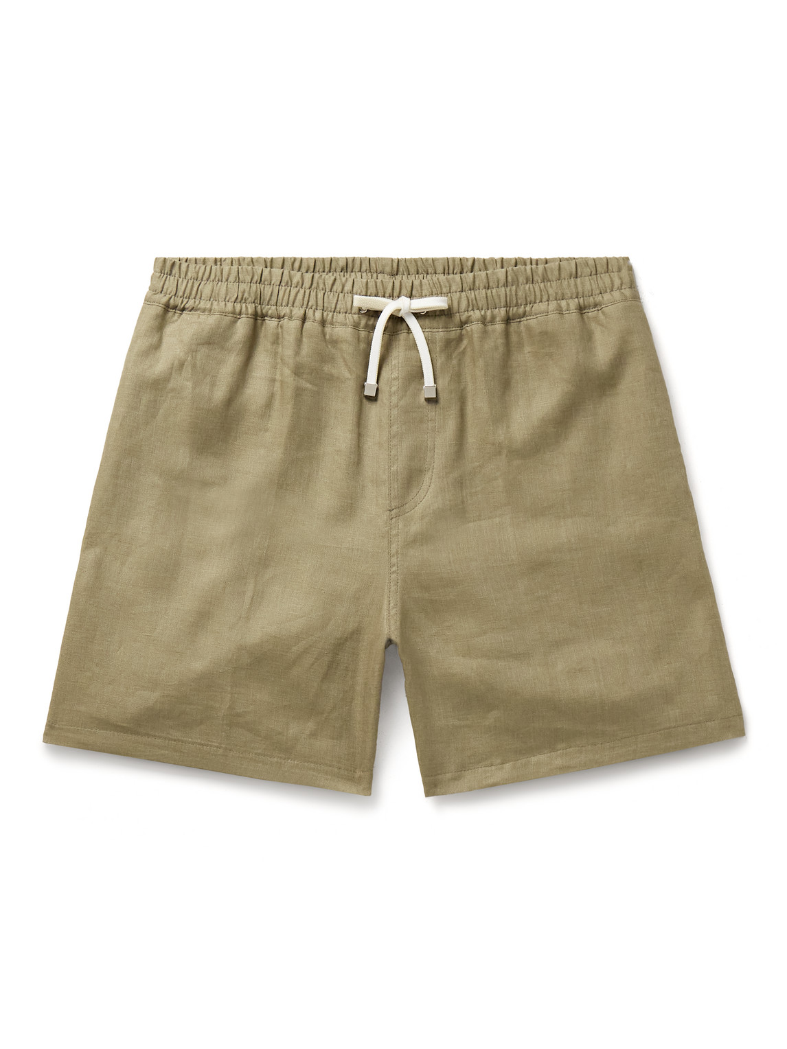 Loro Piana Arizona Straight-leg Linen Bermuda Shorts In Brown