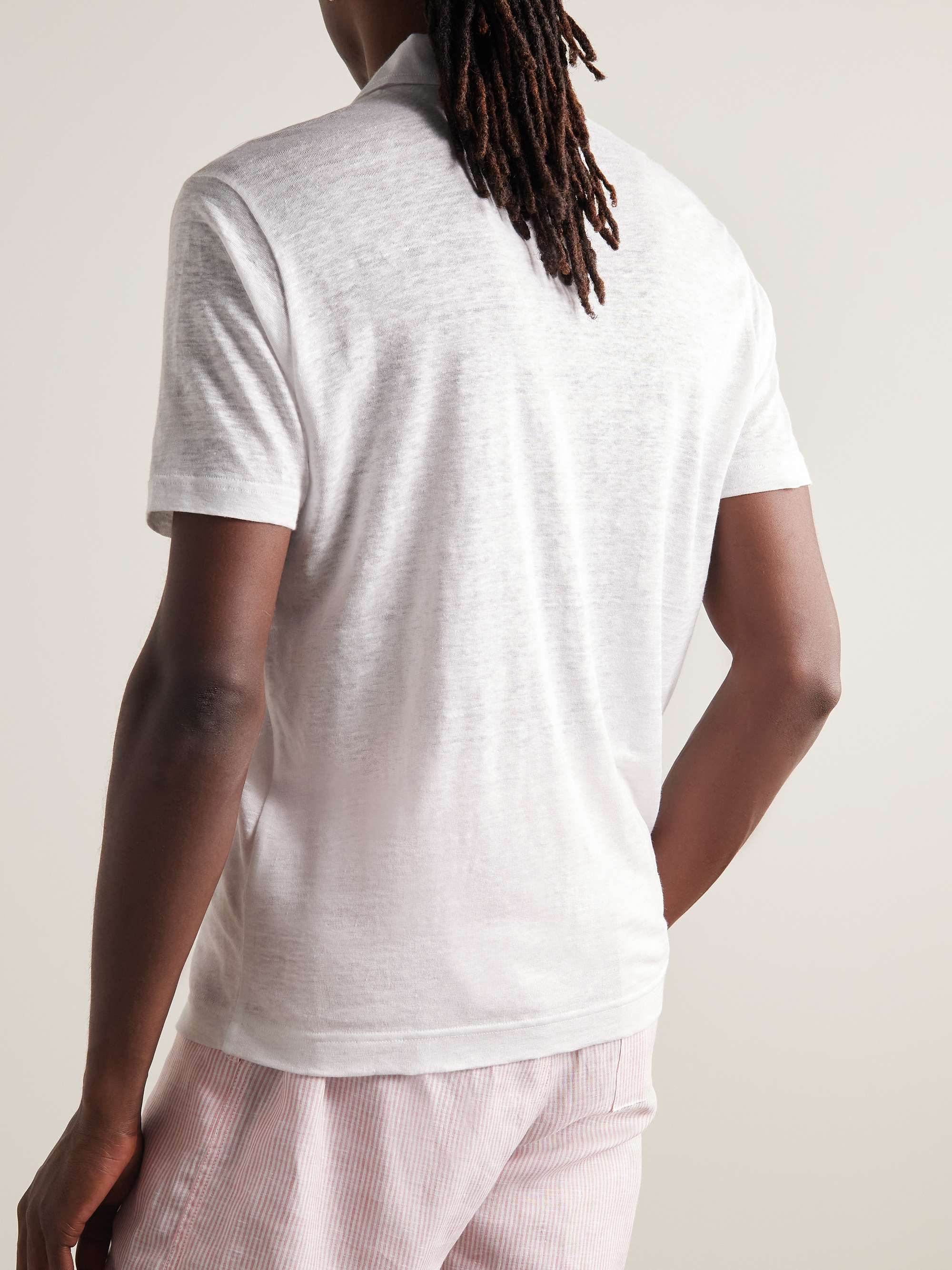 LORO PIANA Linen-Jersey Polo Shirt