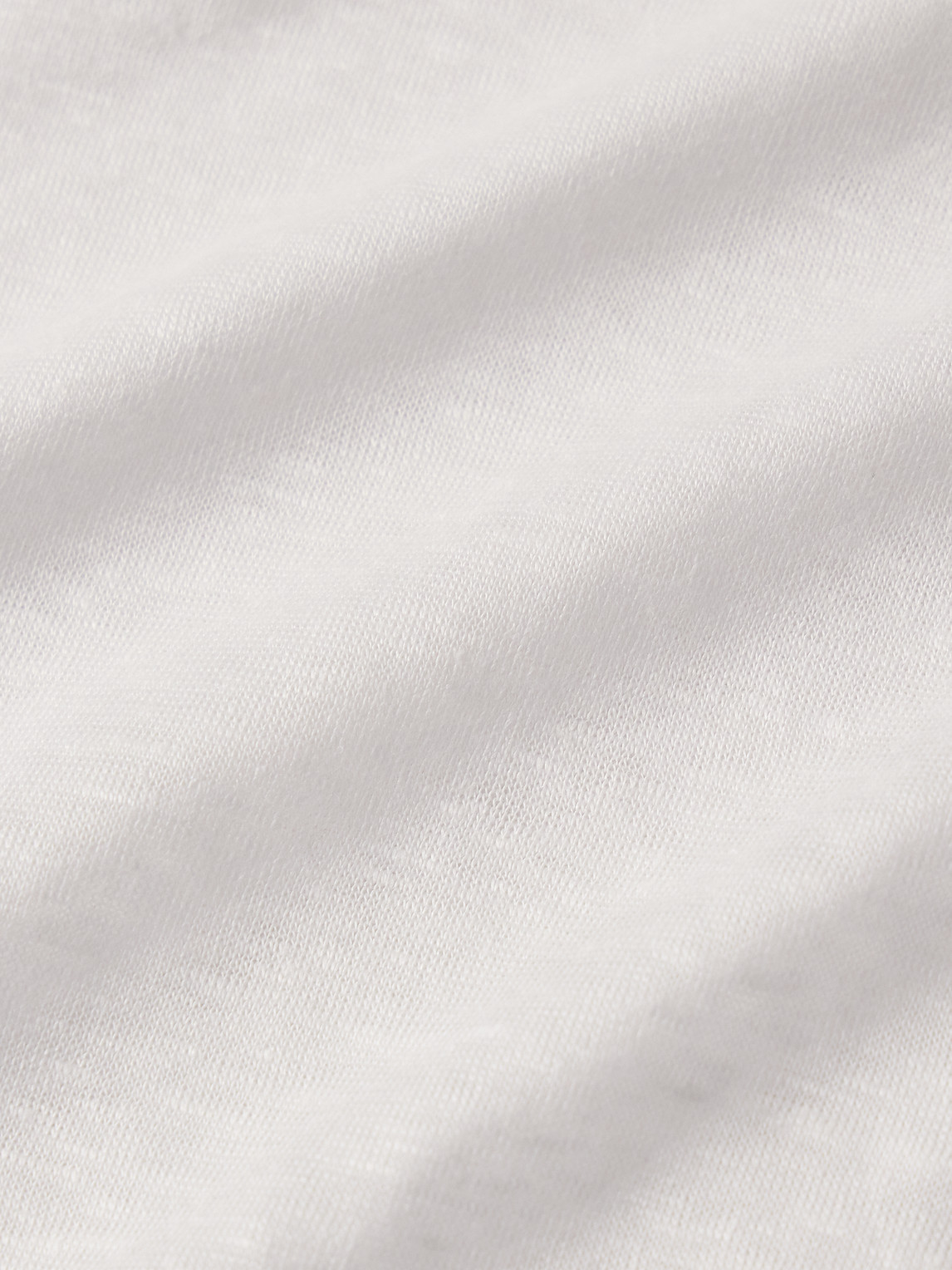 Shop Loro Piana Linen-jersey Polo Shirt In White