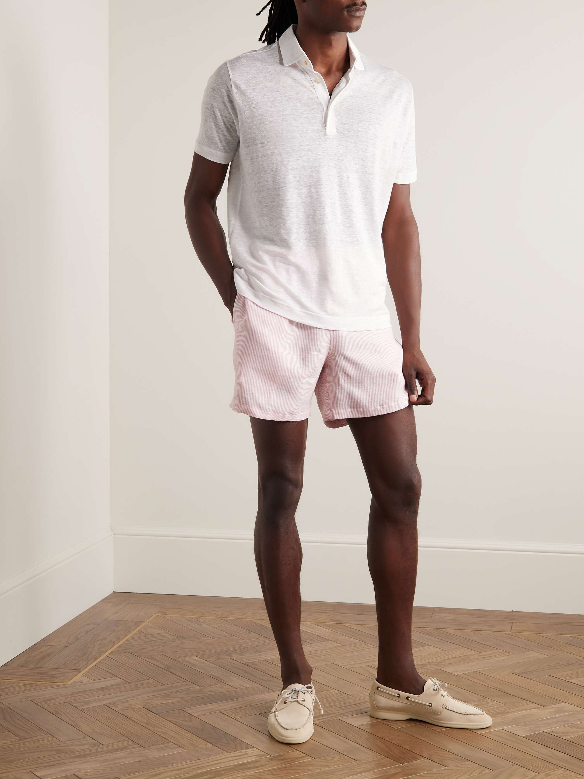 LORO PIANA Linen-Jersey Polo Shirt