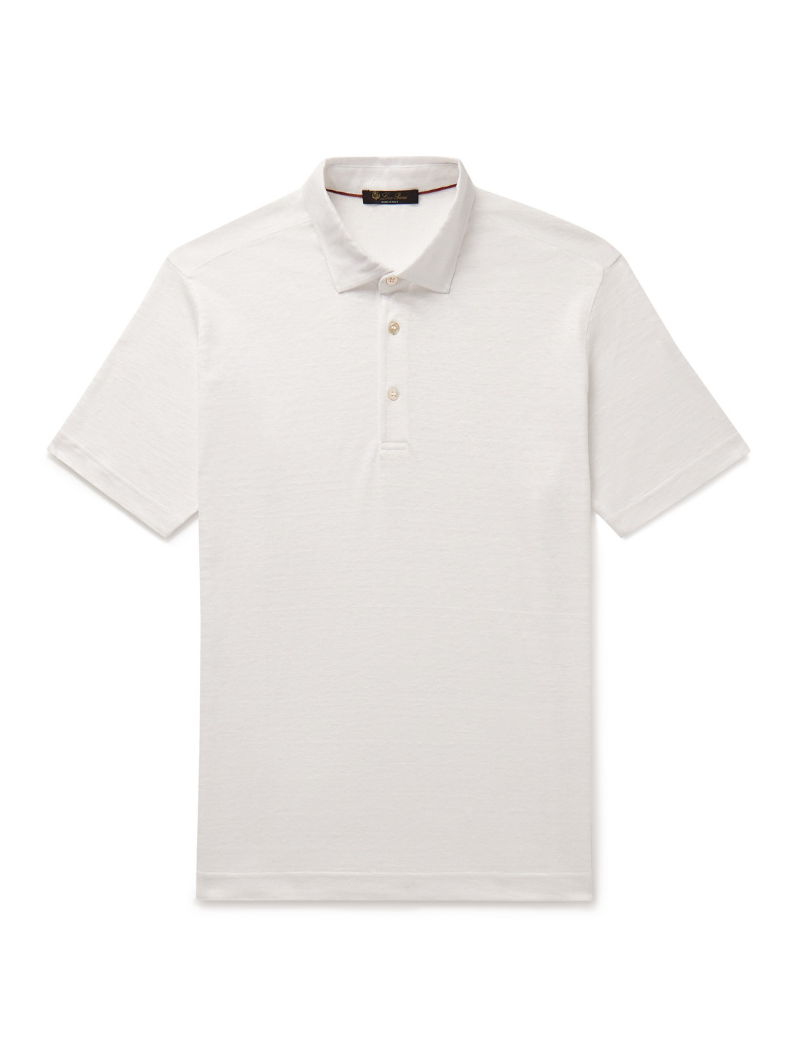 Loro Piana Linen-jersey Polo Shirt In White