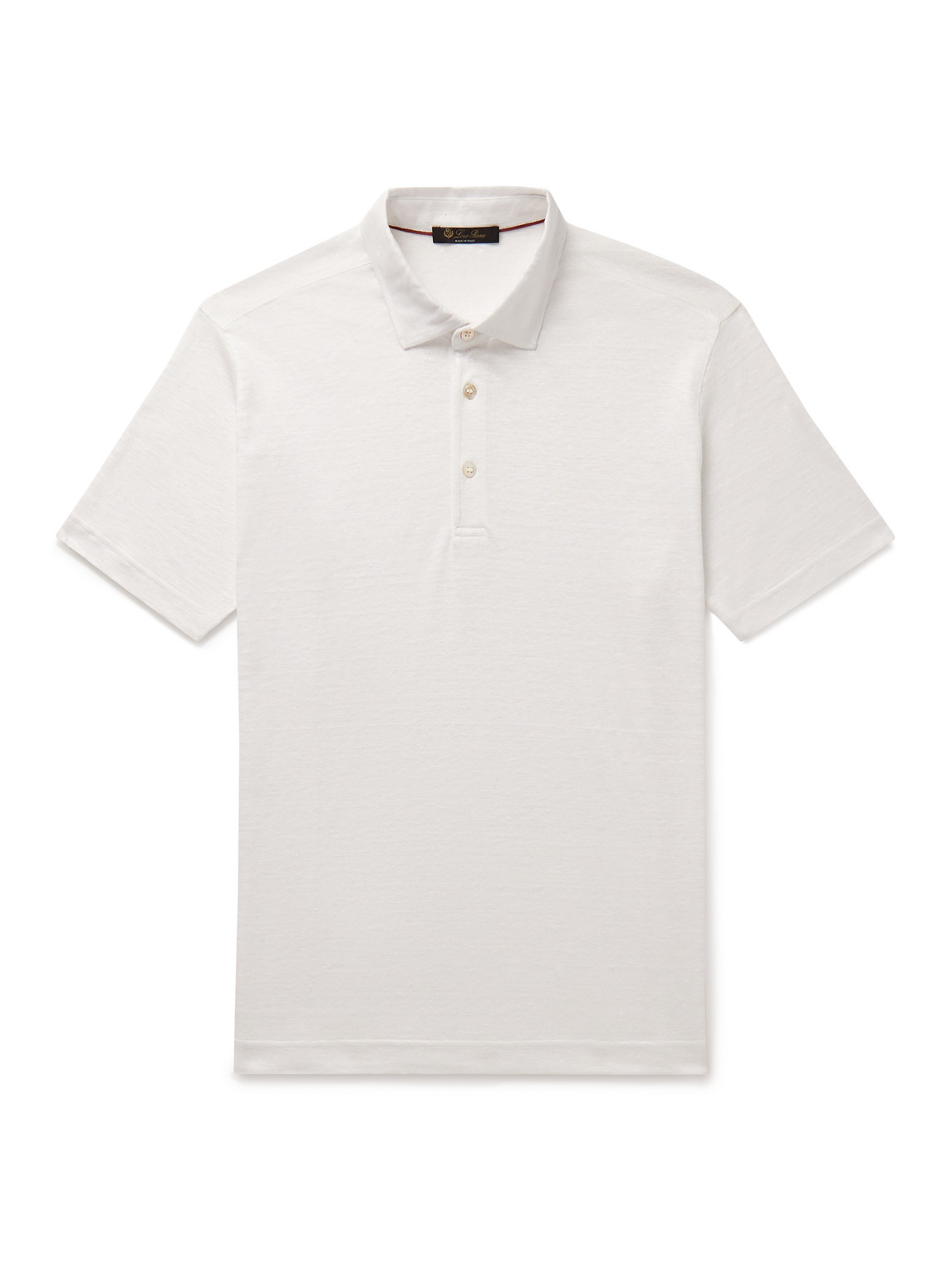 Linen-Jersey Polo Shirt