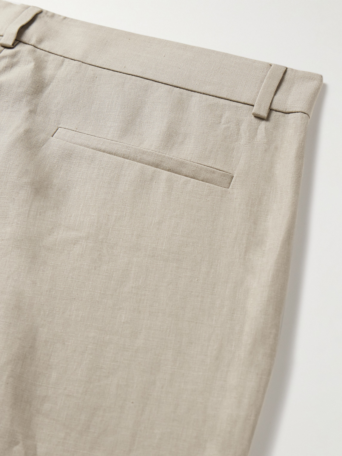 Shop Loro Piana Honiara Straight-leg Pleated Linen Bermuda Shorts In Neutrals