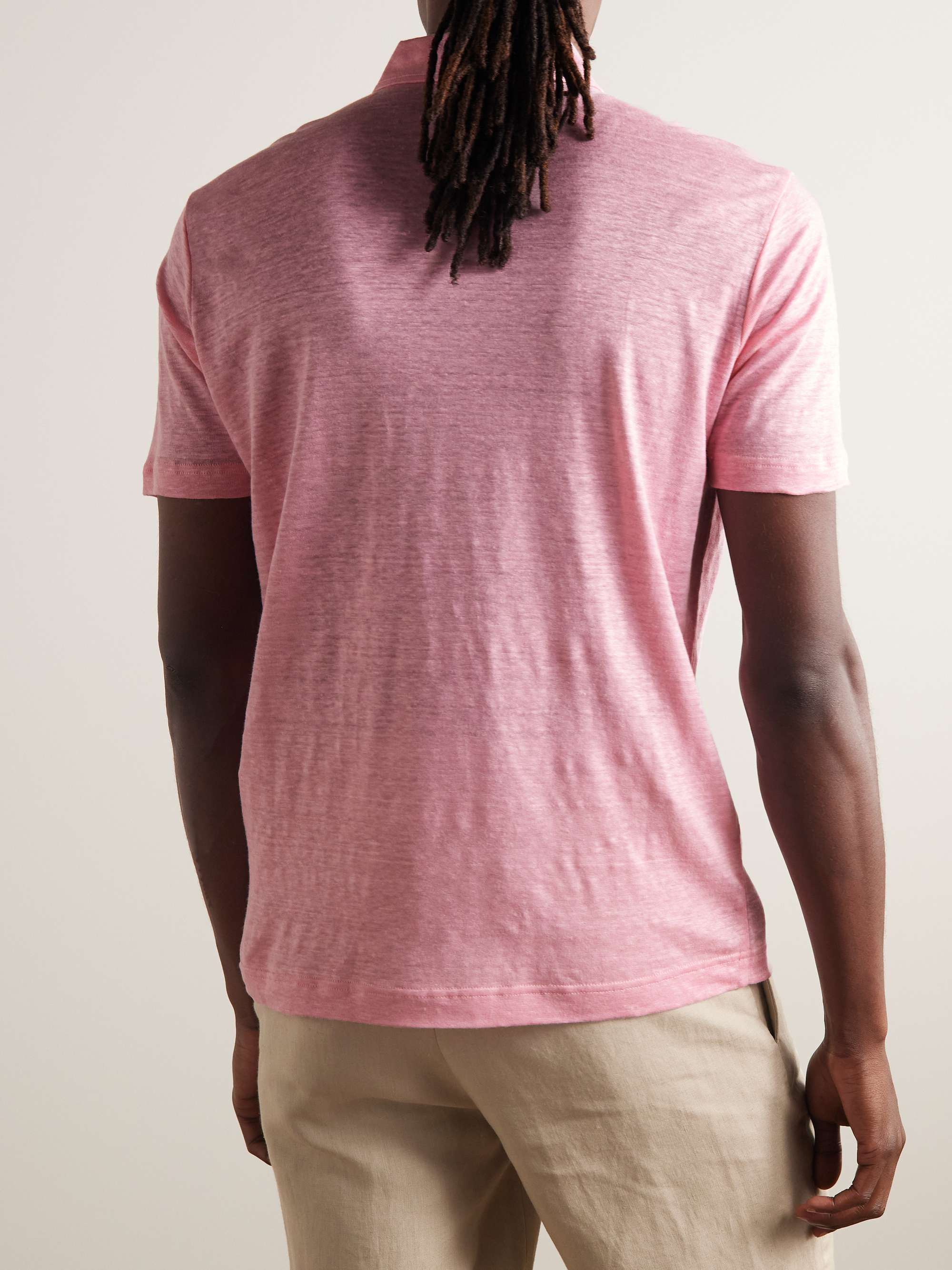 LORO PIANA Linen-Jersey Polo Shirt