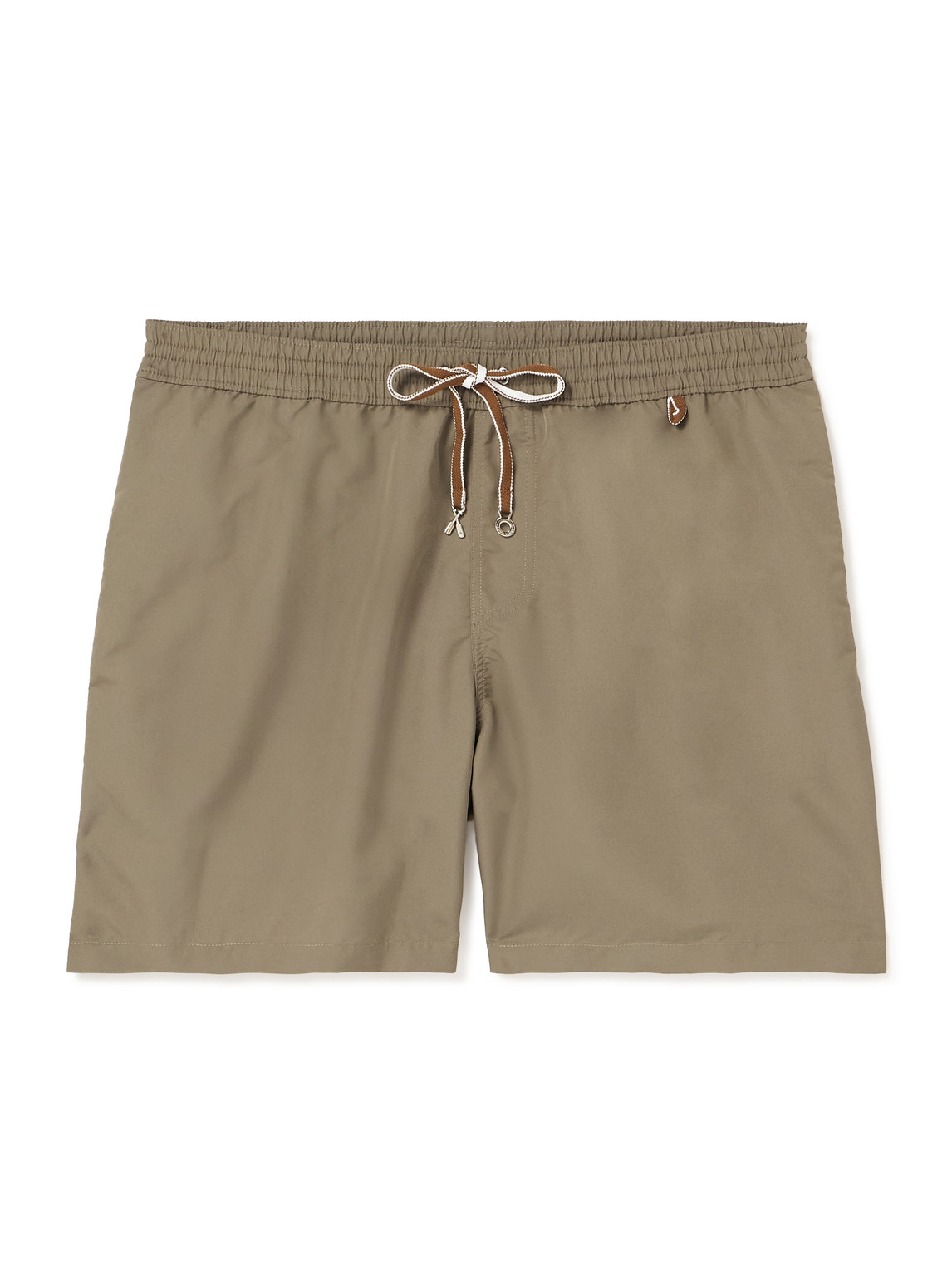 Loro Piana Bay Straight-leg Mid-length Swim Shorts In Dark Taupe