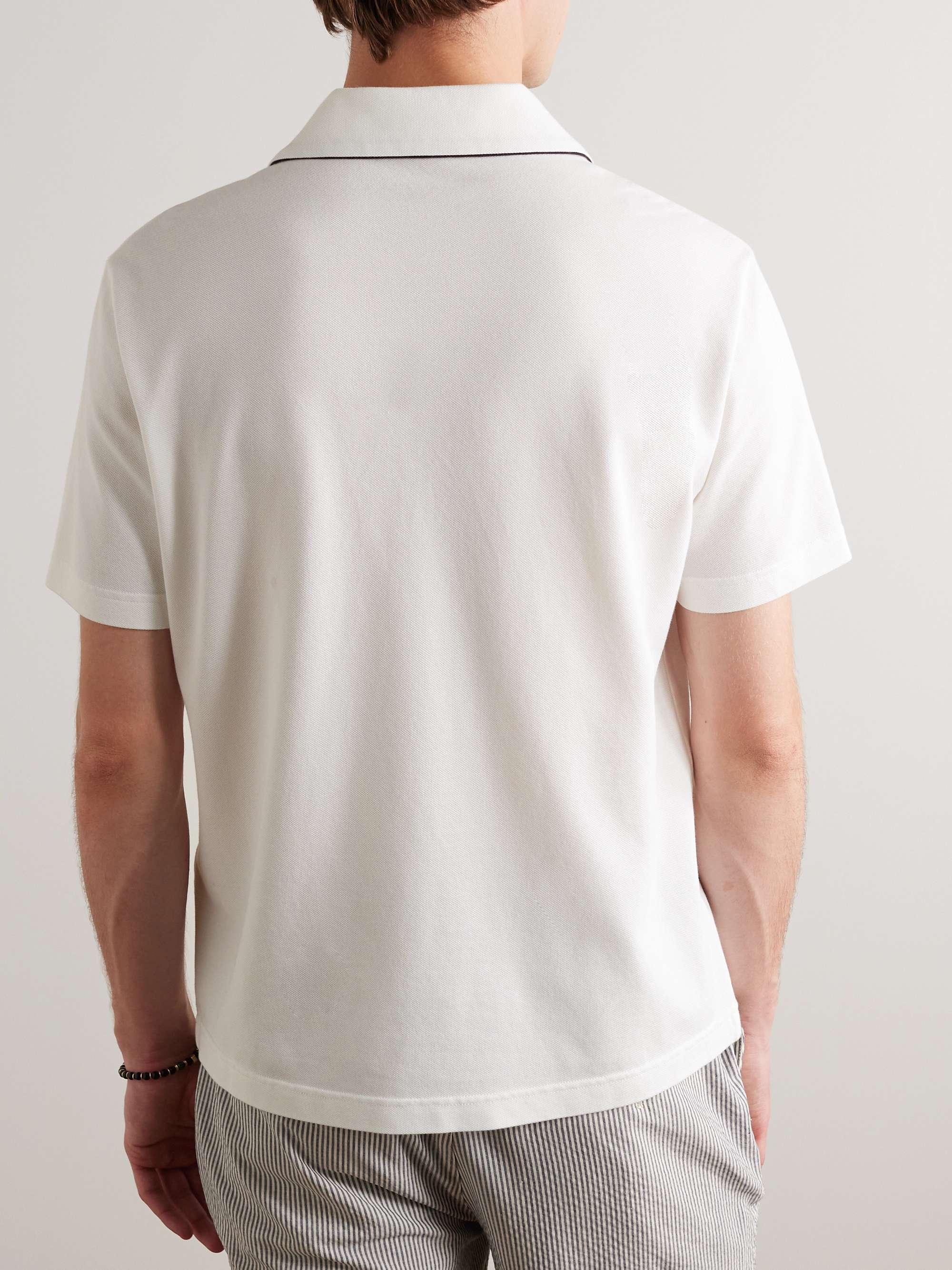 LORO PIANA Cotton-Piqué Polo Shirt