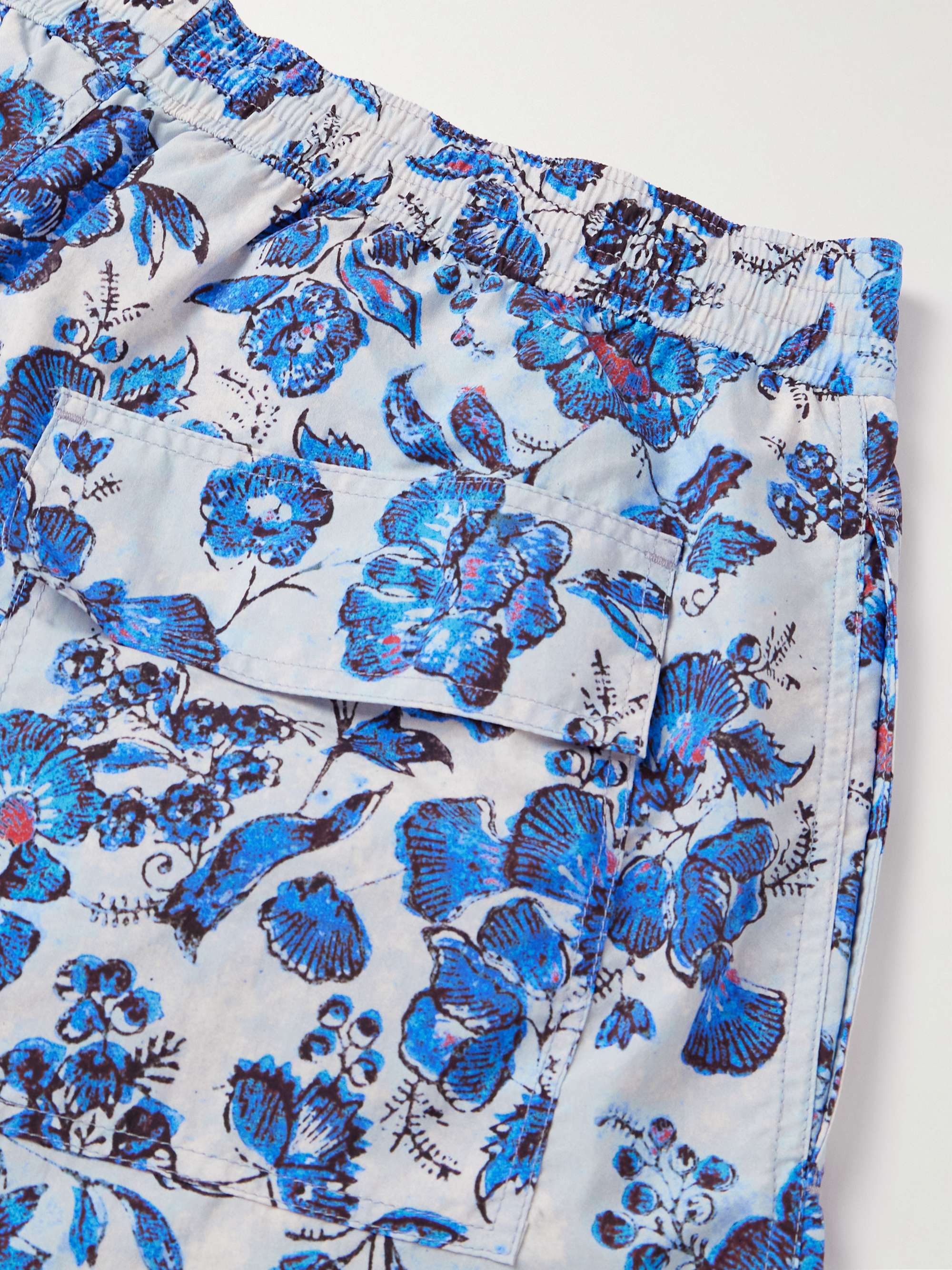 LORO PIANA Straight-Leg Mid-Length Floral-Print Swim Shorts