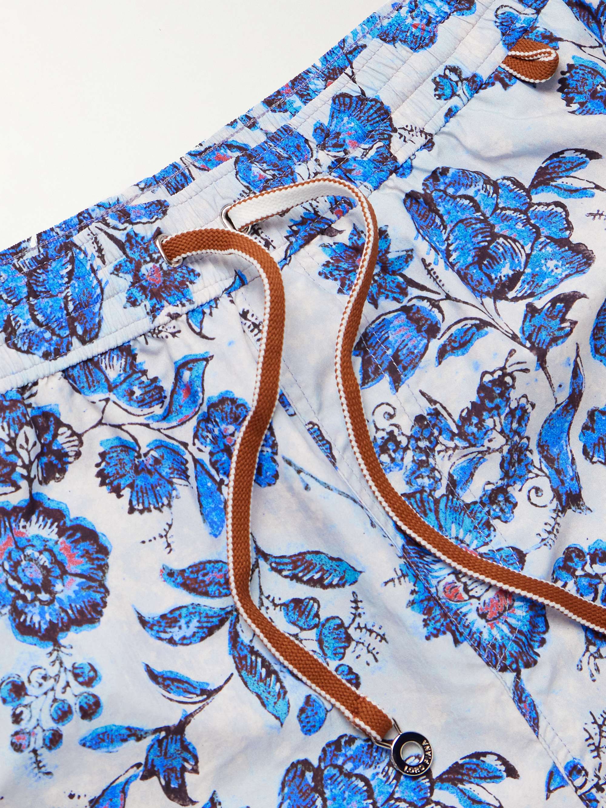 LORO PIANA Straight-Leg Mid-Length Floral-Print Swim Shorts