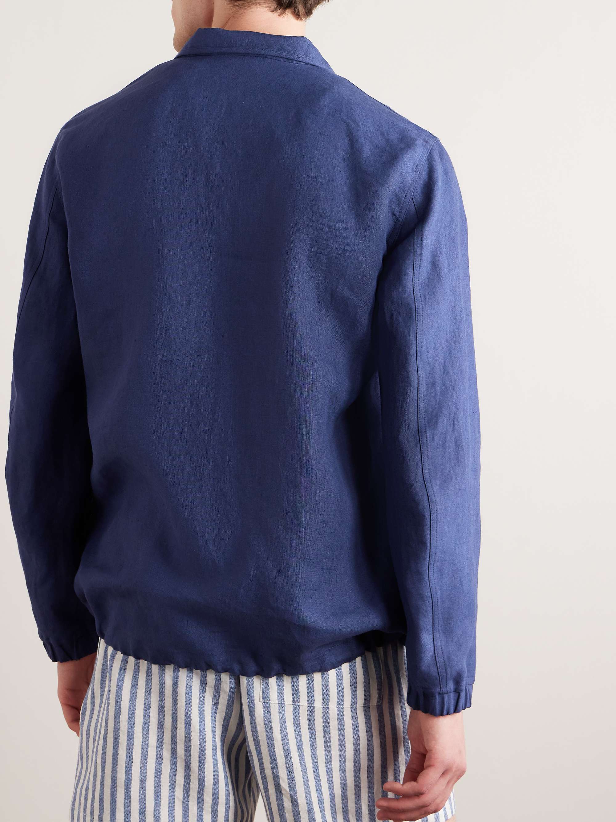 LORO PIANA Linen Half-Zip Jacket