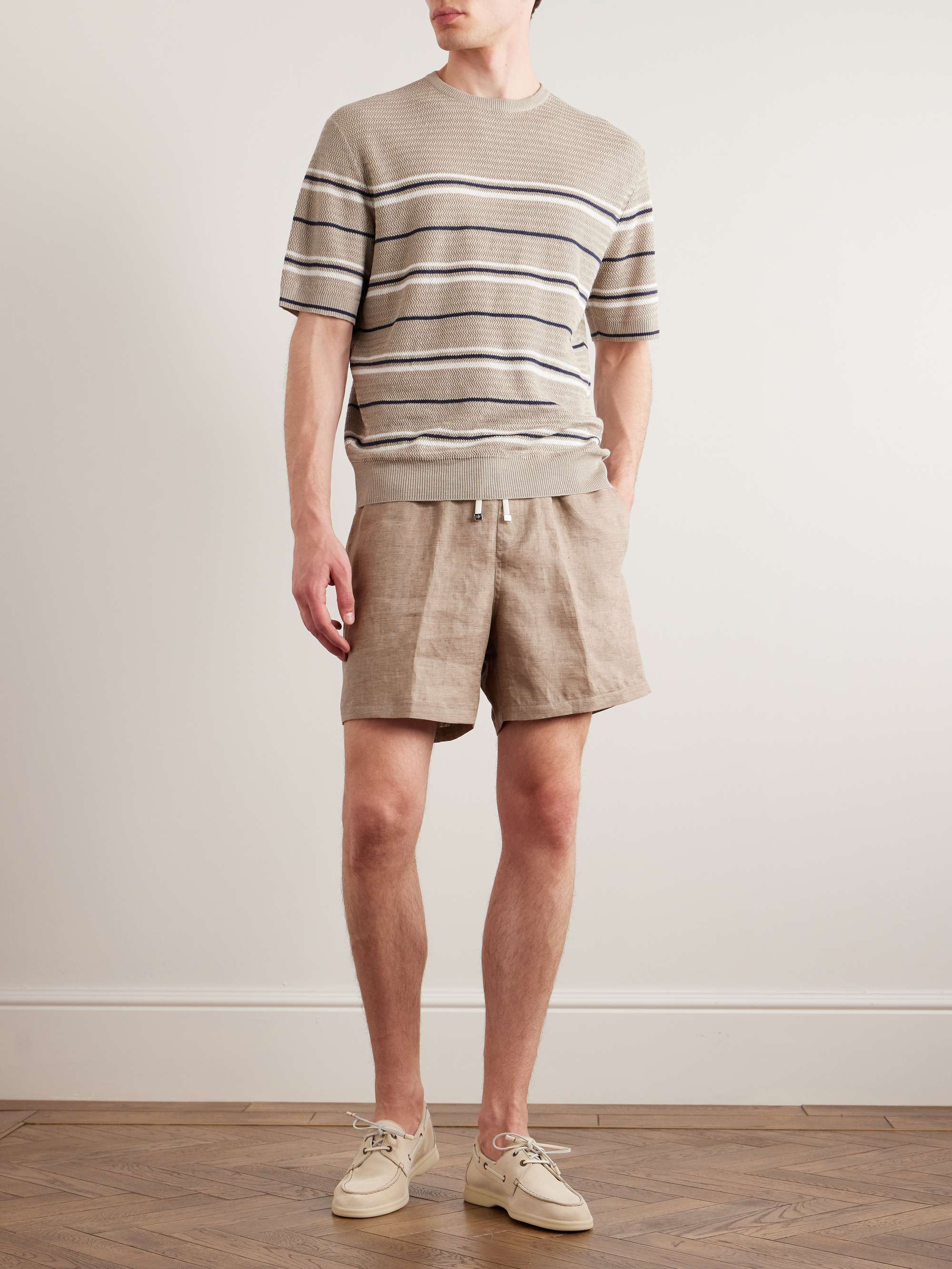 LORO PIANA Arizona Straight-Leg Linen Drawstring Bermuda Shorts for Men |  MR PORTER