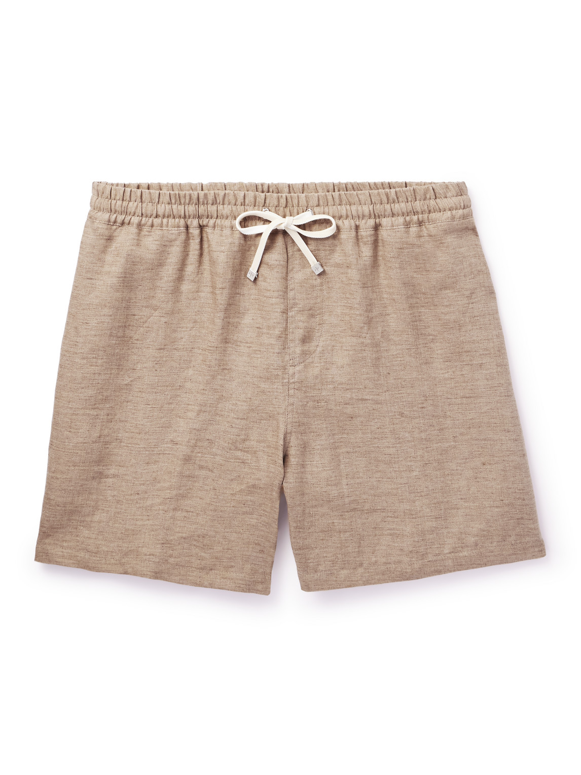 Loro Piana Arizona Straight-leg Linen Bermuda Shorts In Brown