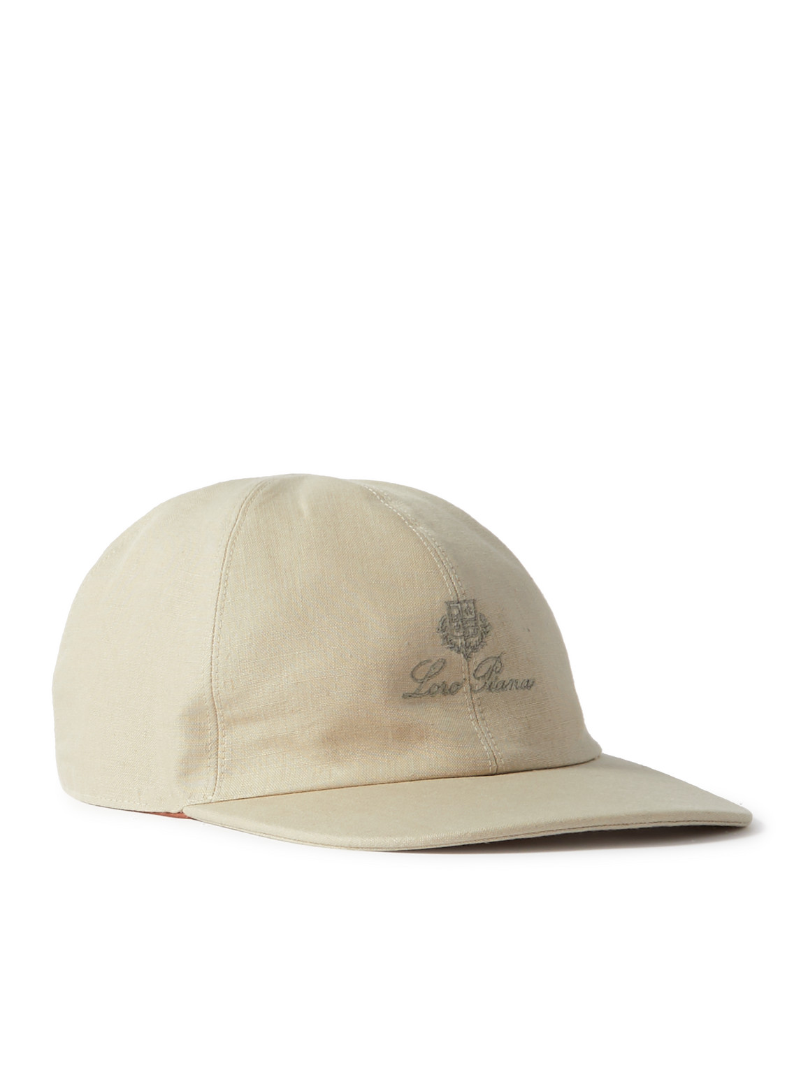 Logo-Embroidered Linen Baseball Cap