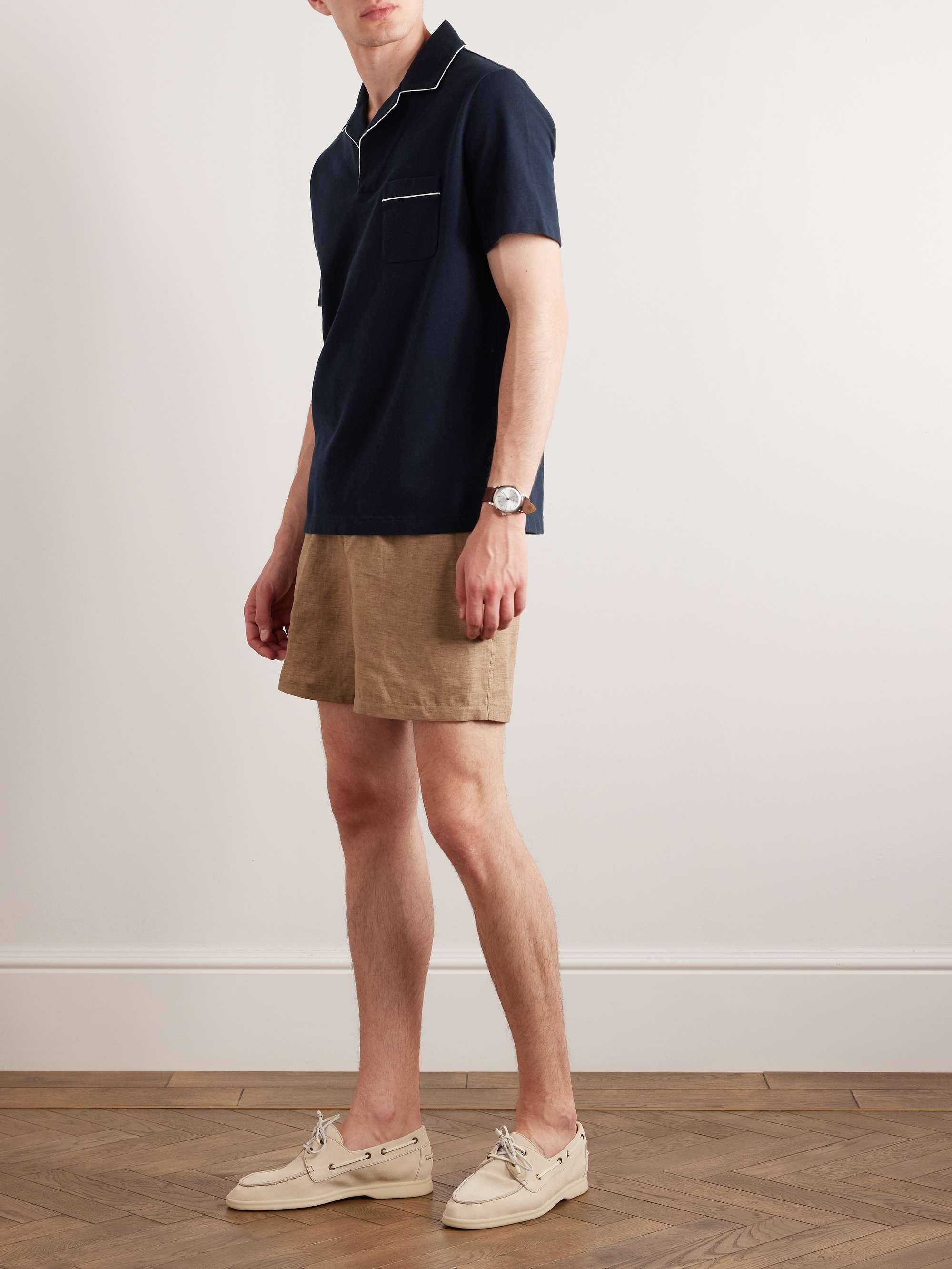LORO PIANA Cotton-Piqué Polo Shirt