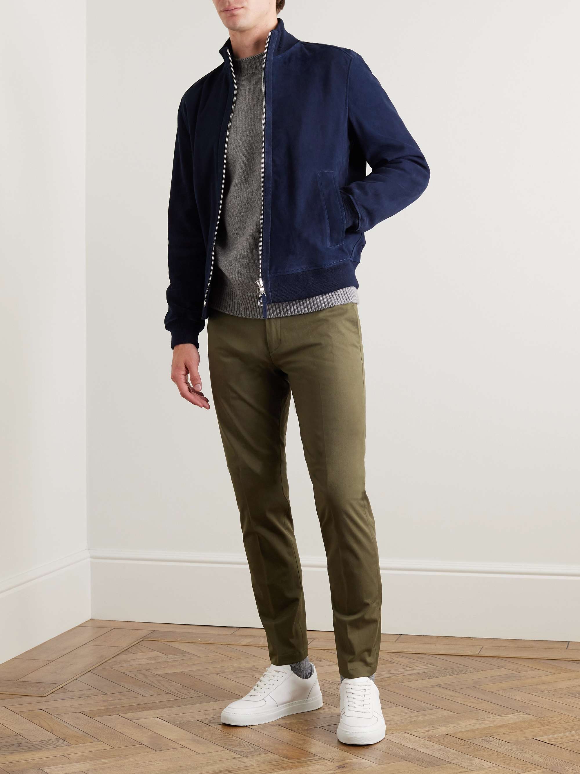 PAUL SMITH Tapered Organic-Cotton Twill Trousers for Men | MR PORTER