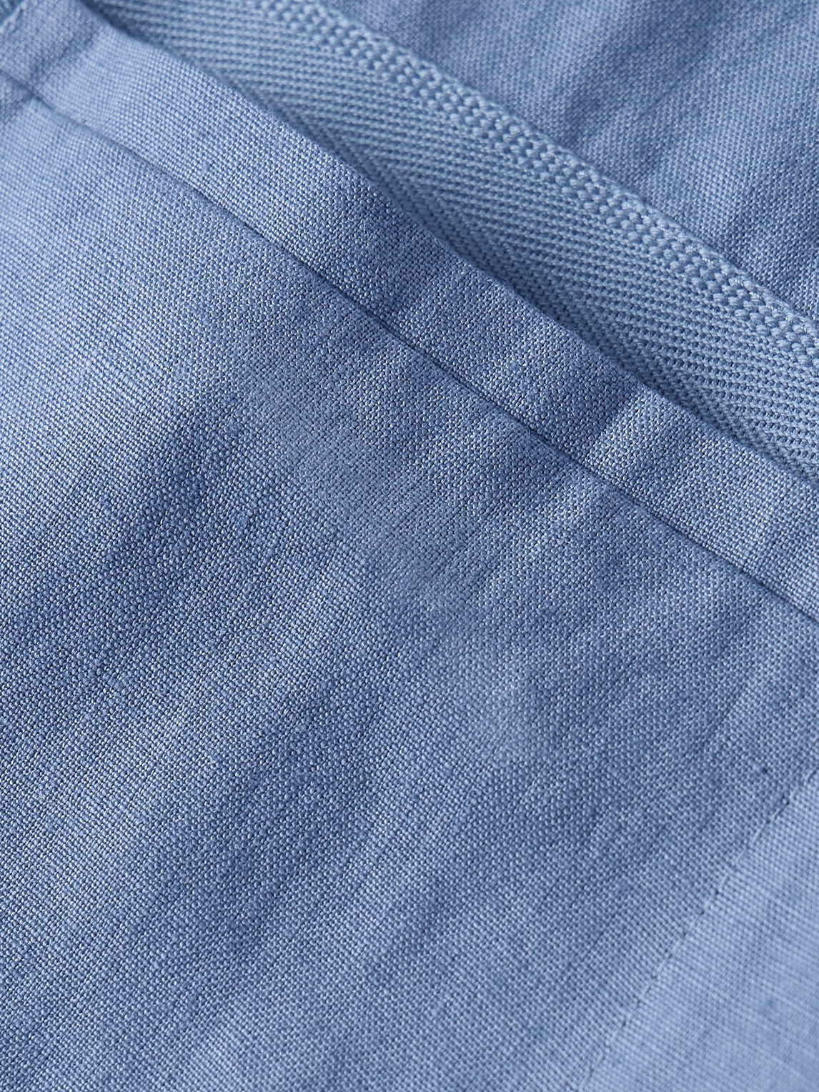 Shop Loro Piana Kalama Webbing-trimmed Linen Overshirt In Blue