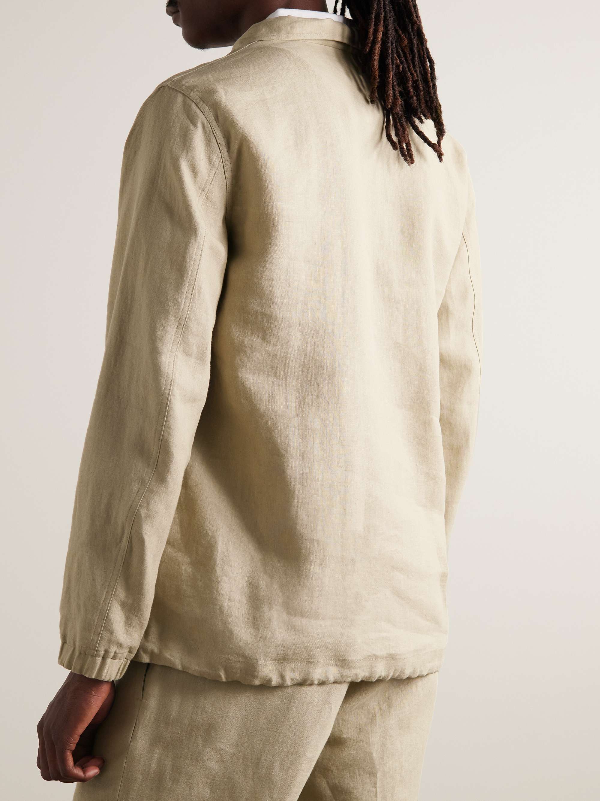 LORO PIANA Linen Half-Zip Jacket