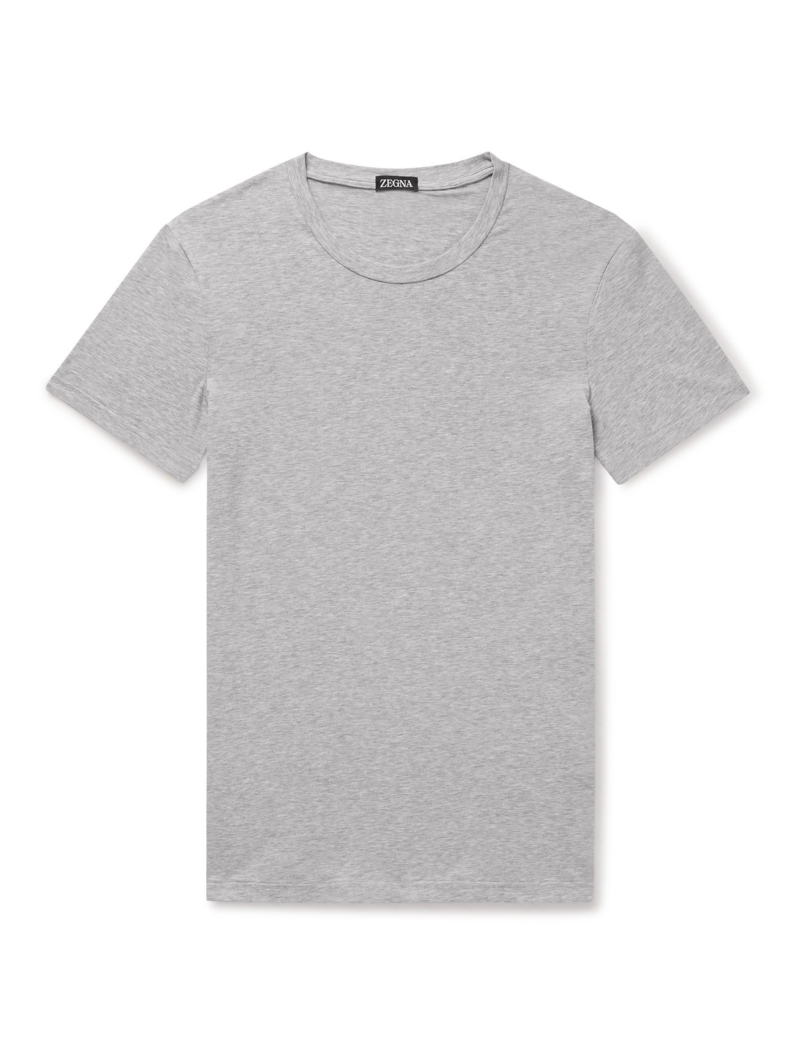 Zegna Stretch-cotton Jersey T-shirt In Gray