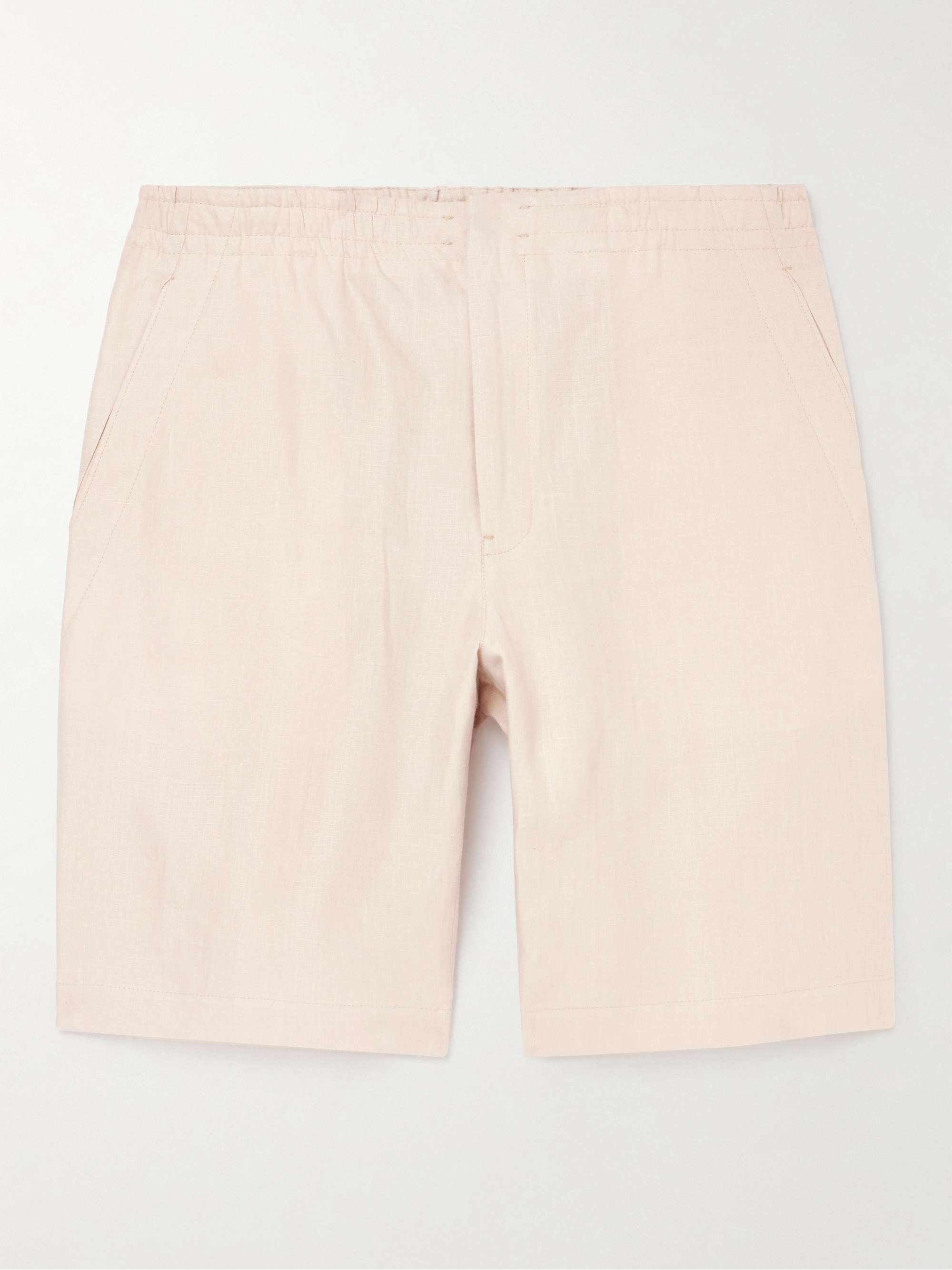 Mens cream on sale linen shorts