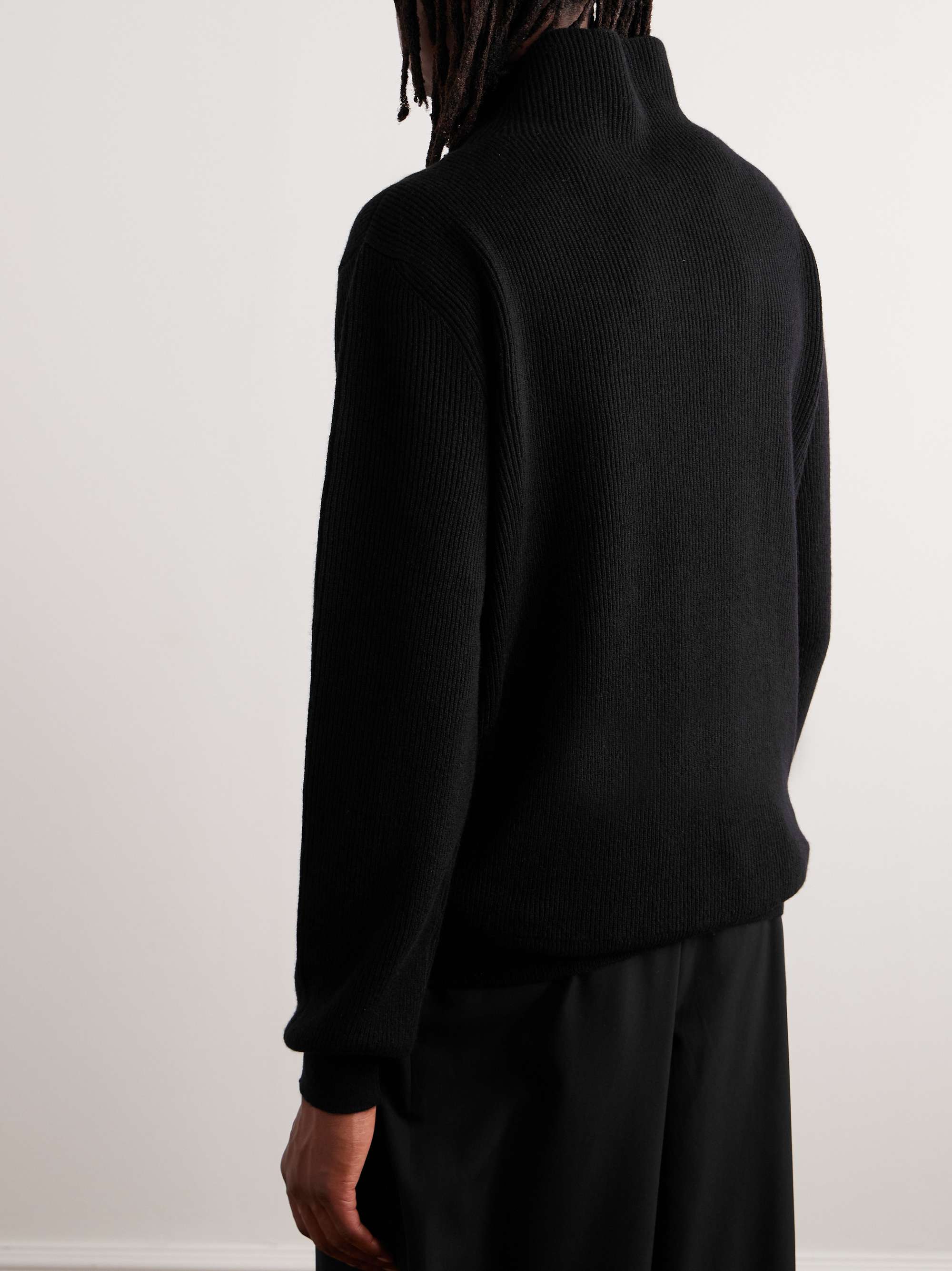 THE ROW Daniel Ribbed Cashmere Rollneck Sweater