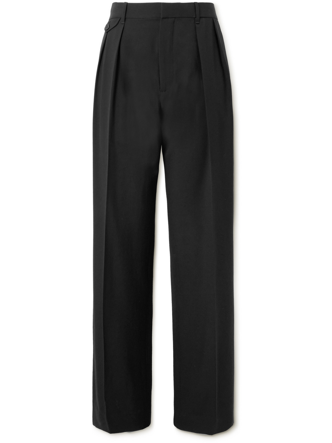 The Row Marcello Straight-Leg Pleated Wool-Gabardine Trousers
