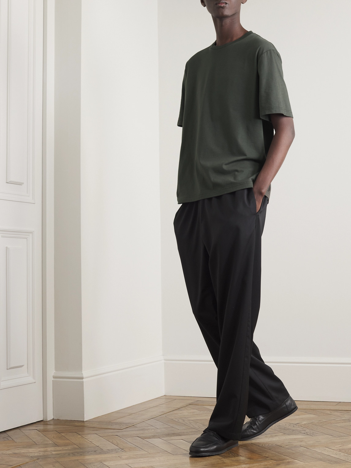 The Row Errigal Cotton-jersey T-shirt In Gray