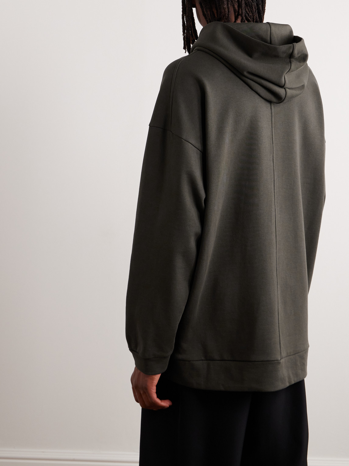 Shop The Row Essoni Cotton-jersey Hoodie In Gray