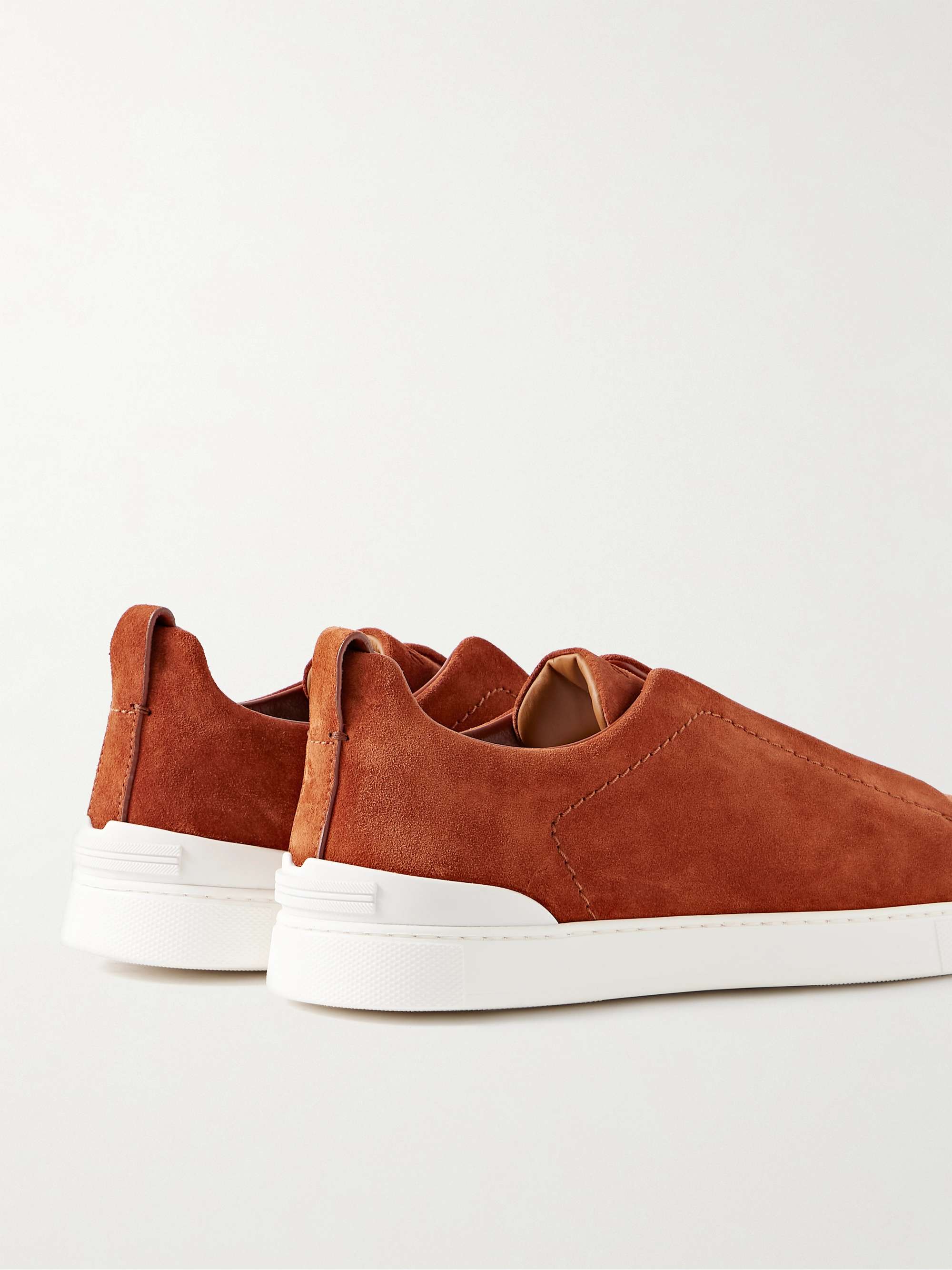 ZEGNA Triple Stitch Suede Sneakers