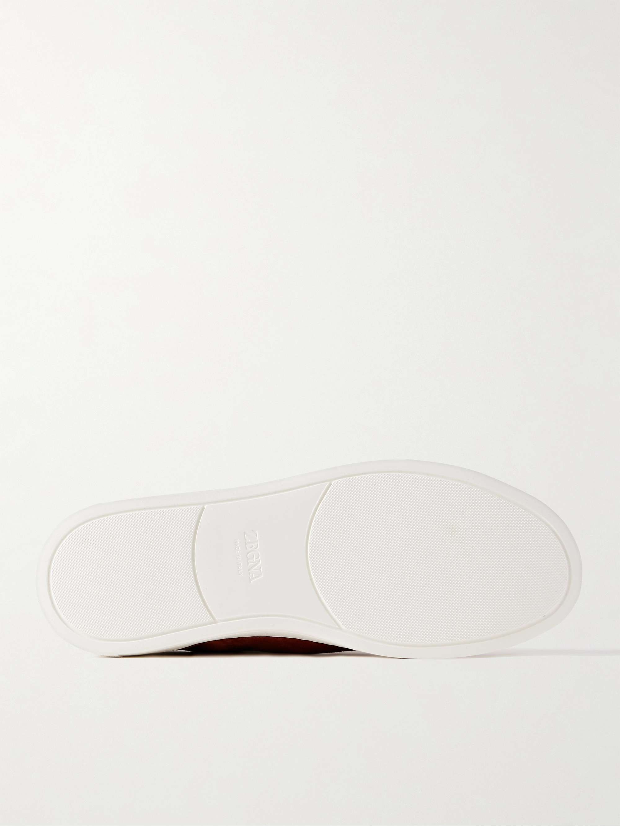 ZEGNA Triple Stitch Suede Sneakers