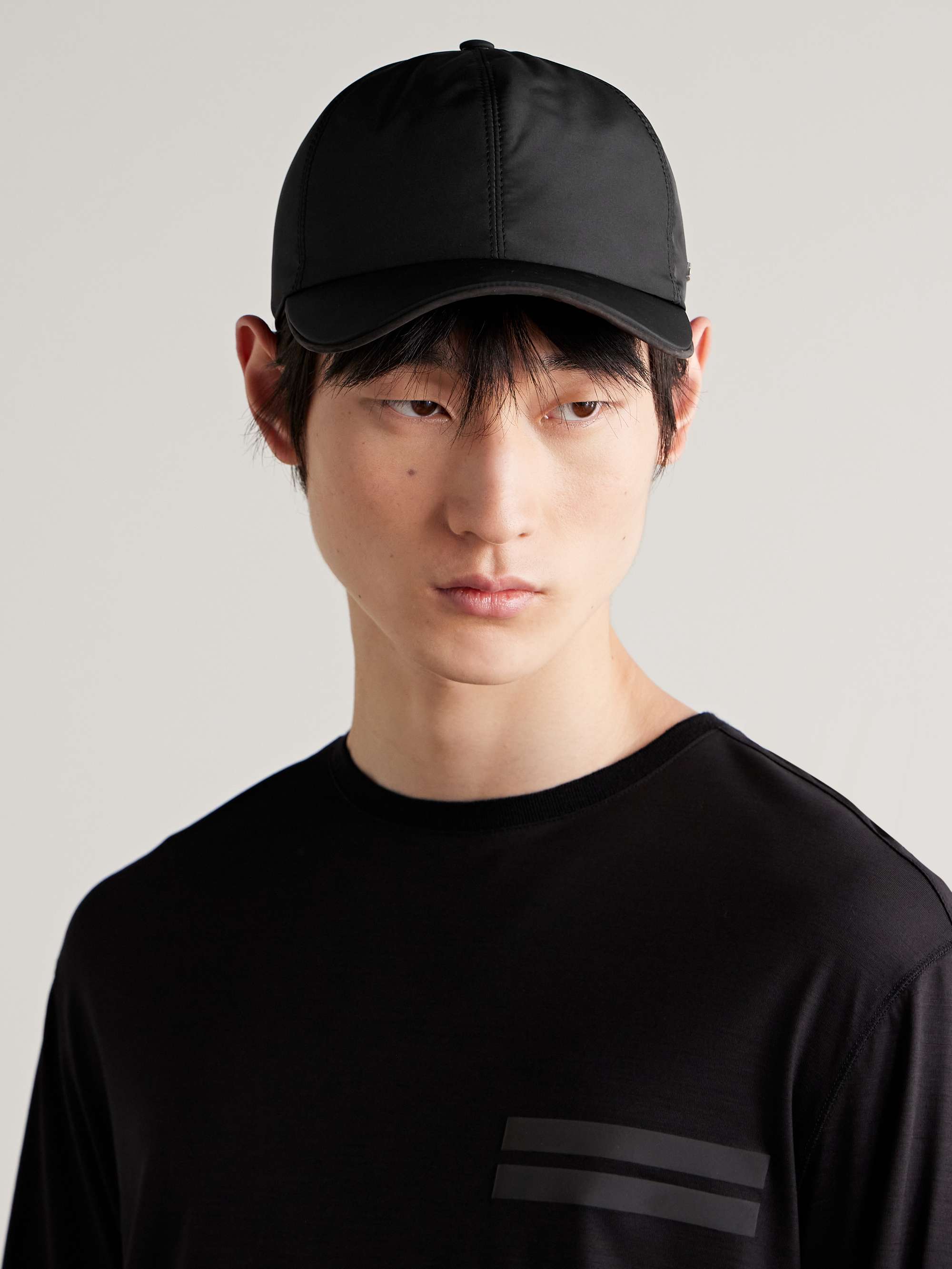 ZEGNA Zephir Leather-Trimmed Logo-Appliquéd Shell Baseball Cap for Men ...