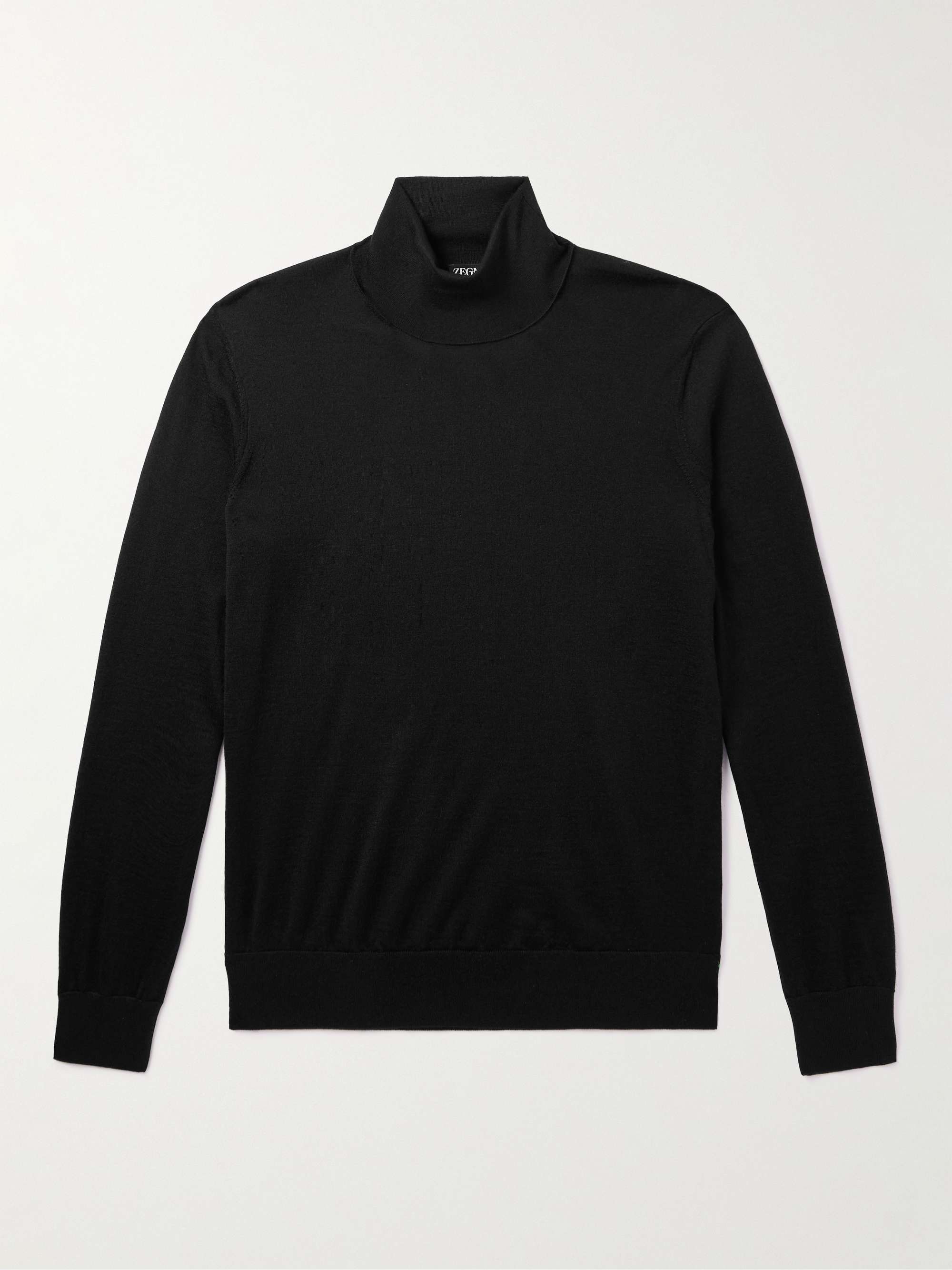 ZEGNA Cashmere and Silk-Blend Rollneck Sweater for Men | MR PORTER