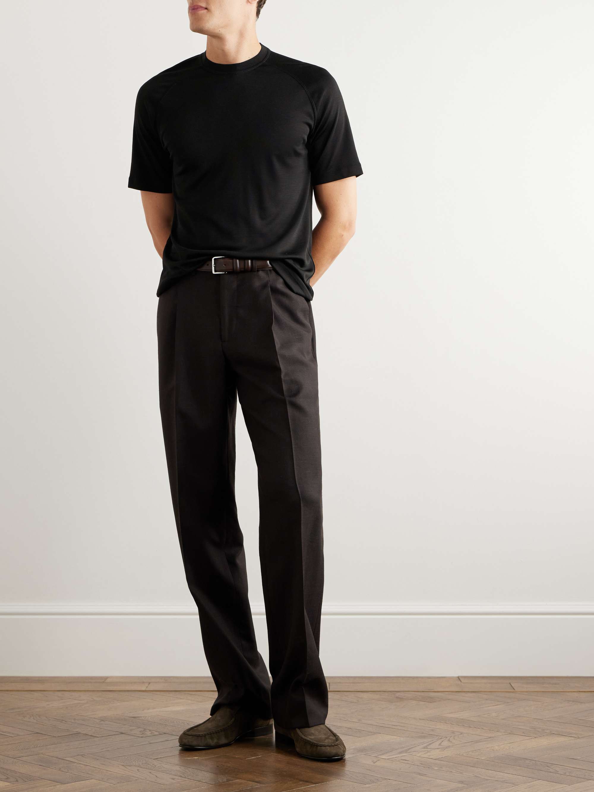 Zegna chest-pockets wool shirt - Blue