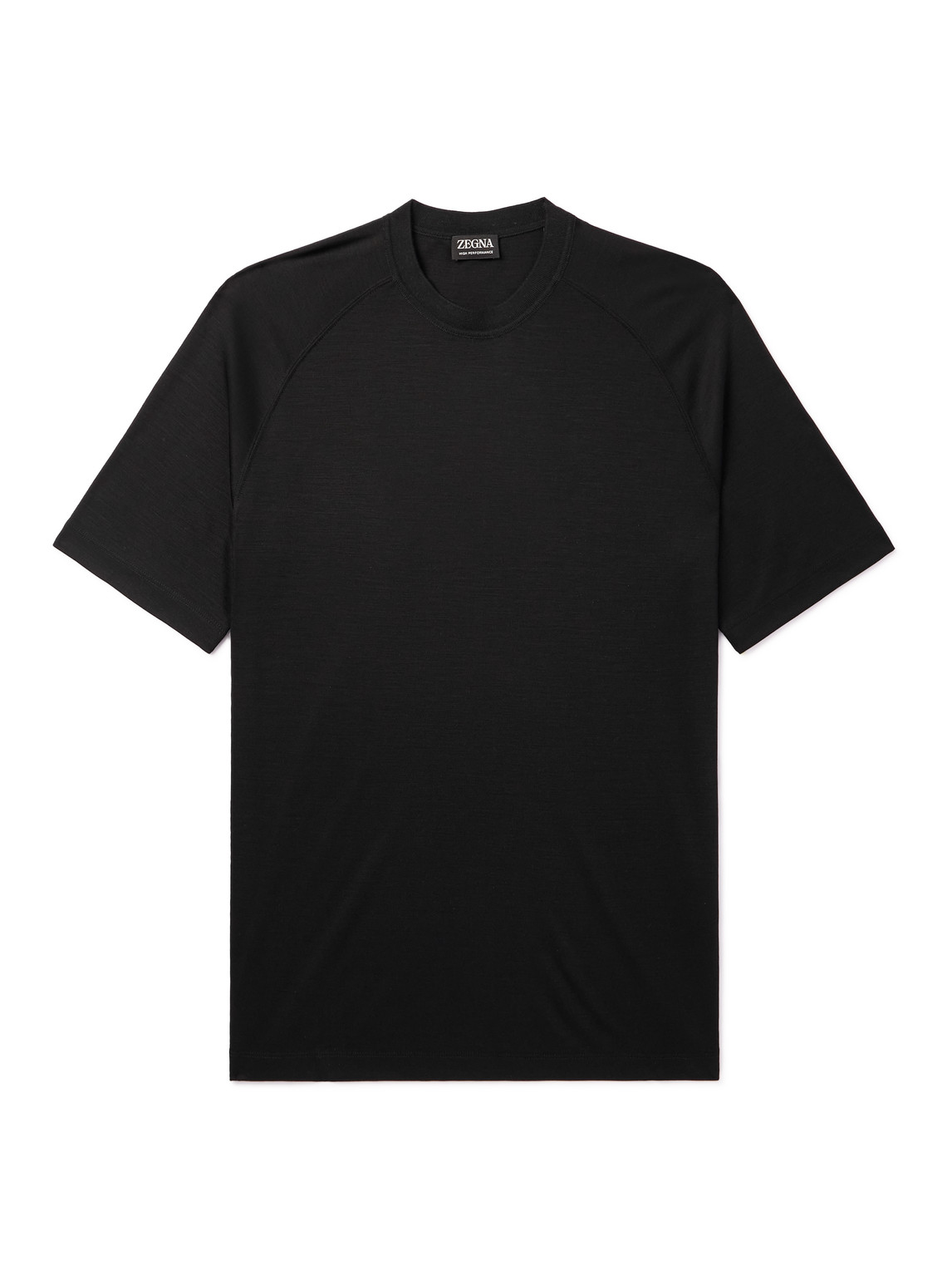 Zegna T-shirt In Brown Wool In Black