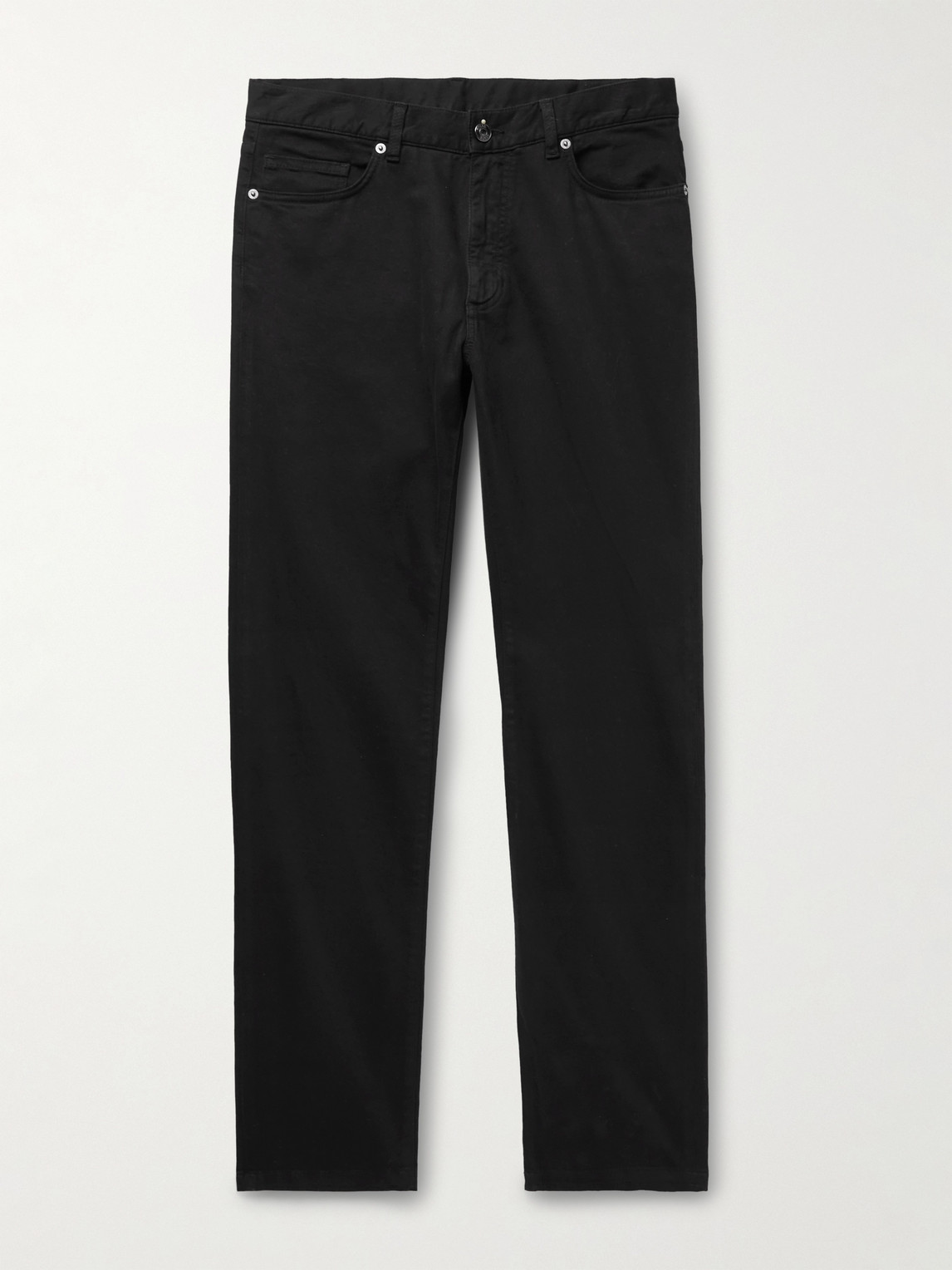 Zegna Slim-Fit Brushed Cotton-Blend Trousers - Men