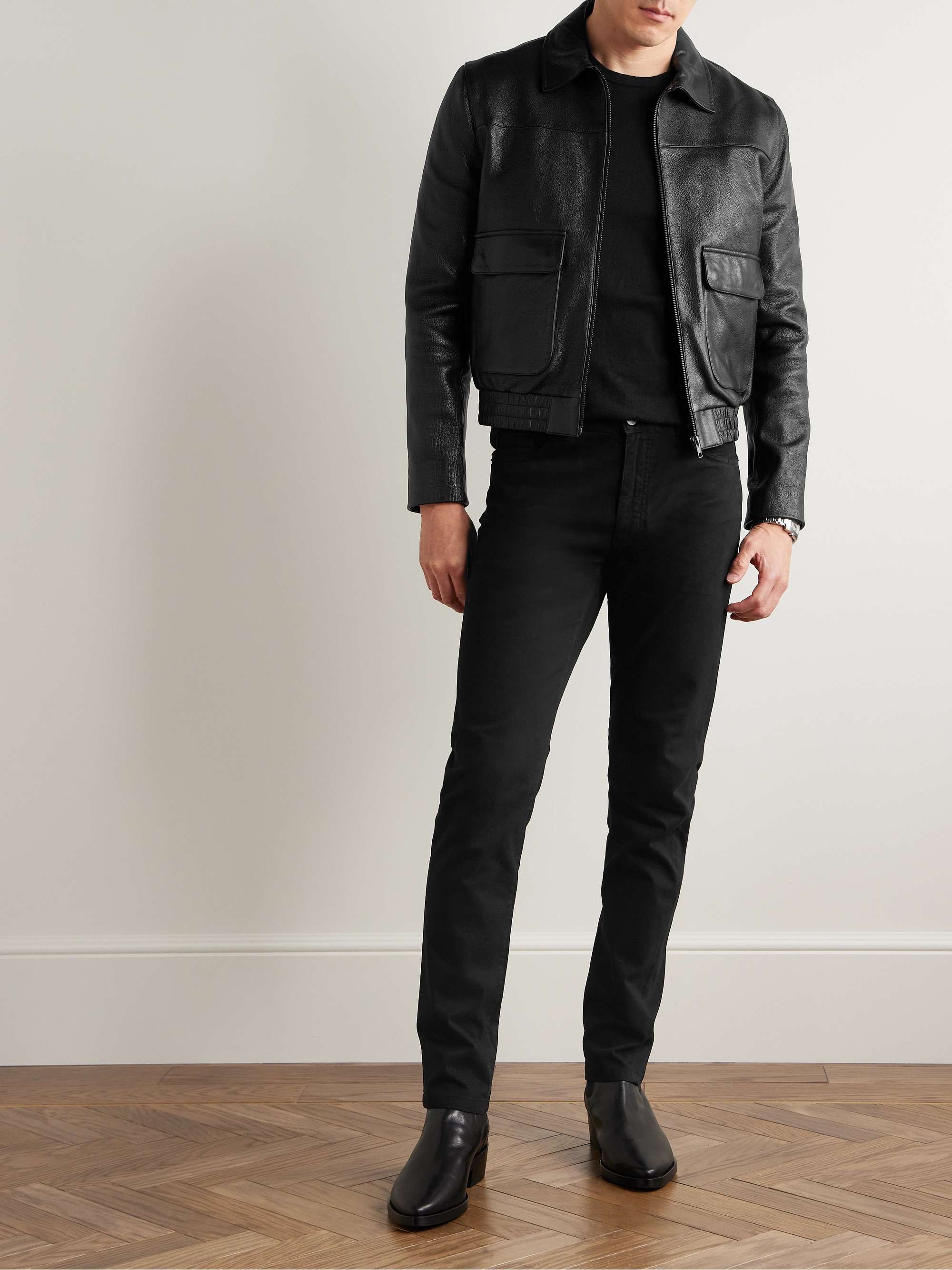 ZEGNA Brushed Cotton-Blend Trousers