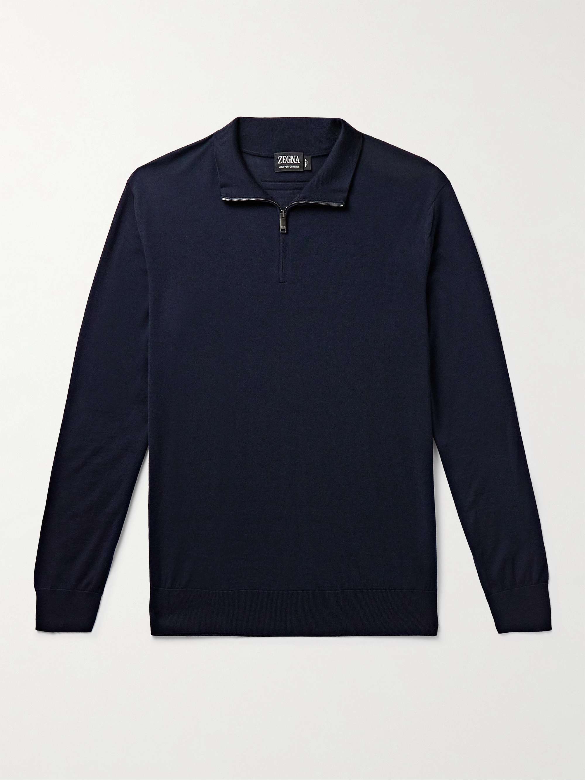 ZEGNA Slim-Fit Wool Half-Zip Sweater for Men | MR PORTER