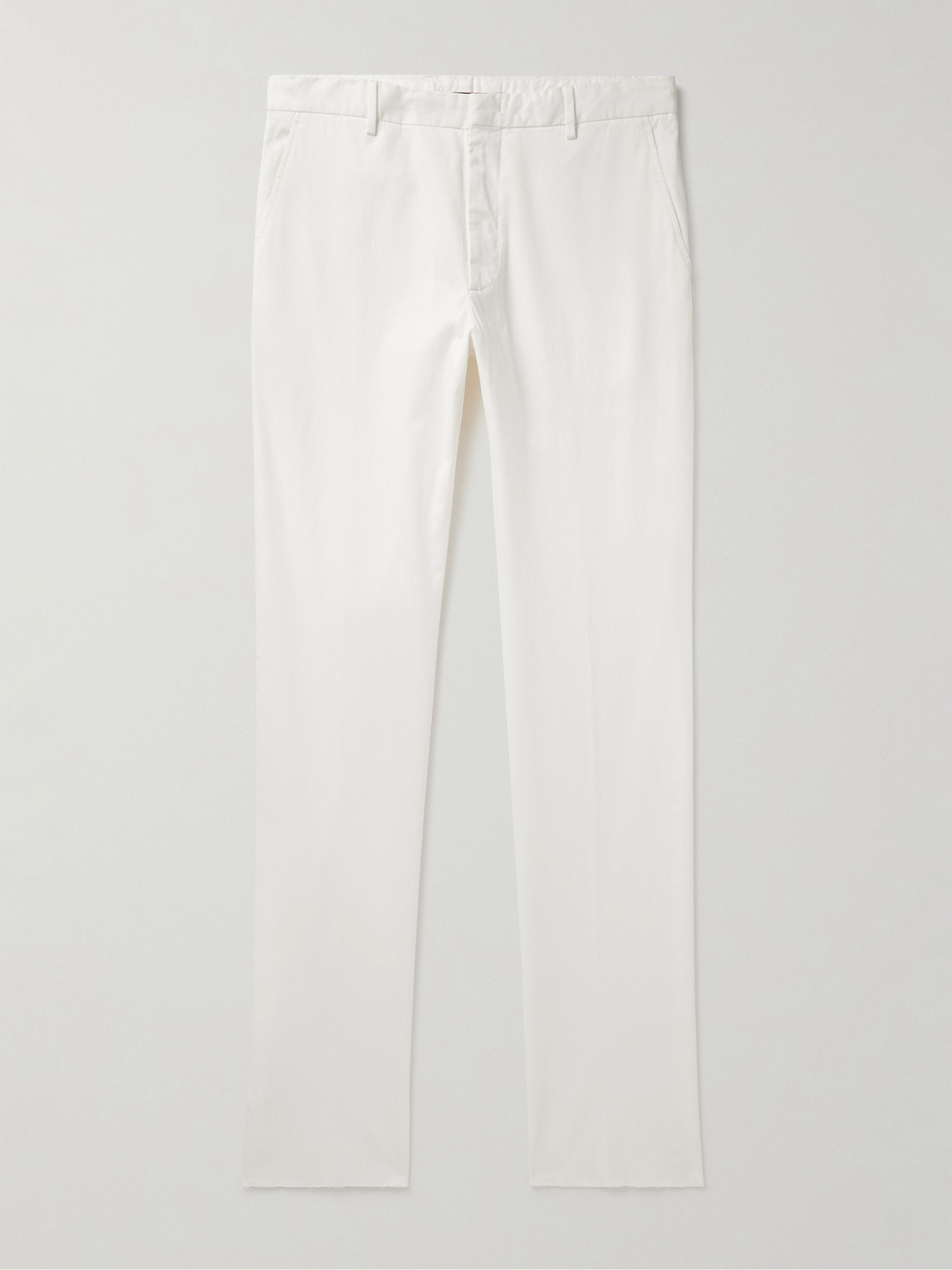 Zegna Slim-Fit Straight-Leg Stretch-Cotton Twill Trousers - Men