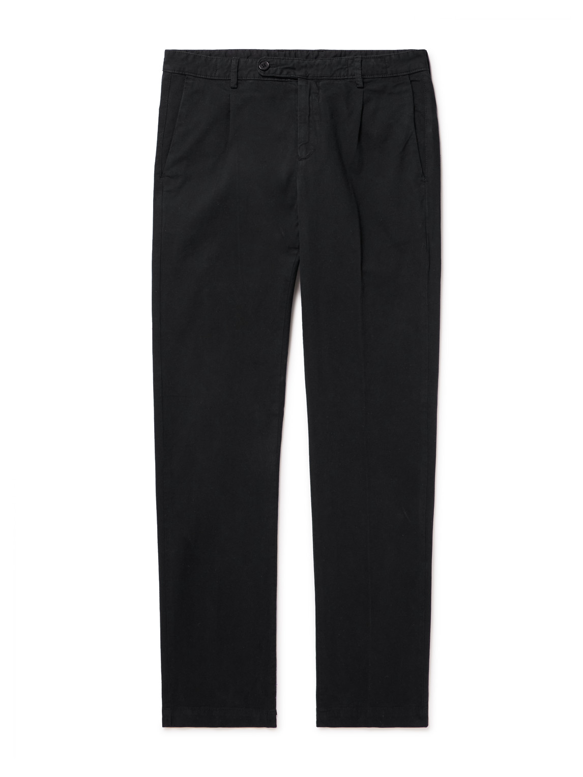 Ionio2 Straight-Leg Pleated Cotton-Gabardine Trousers